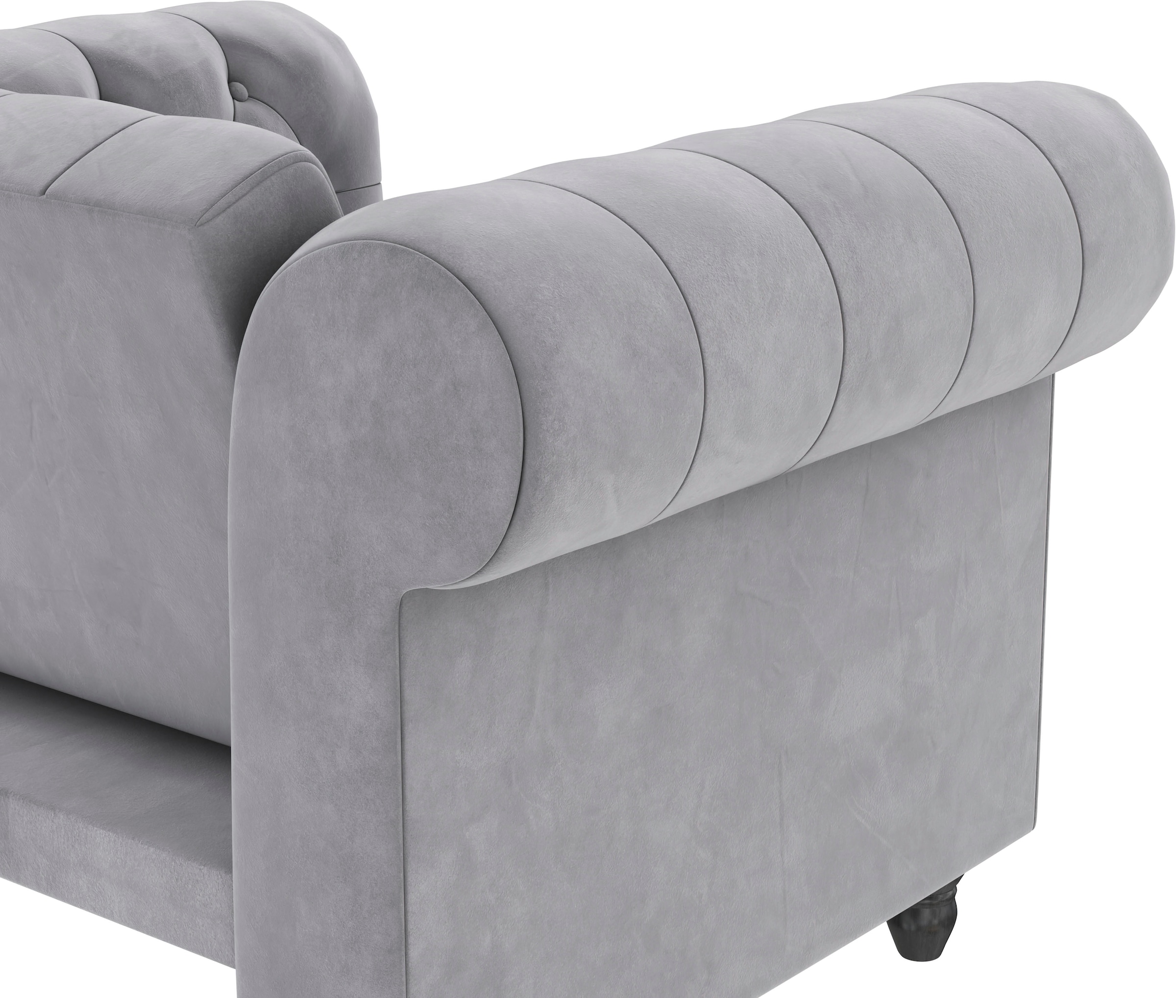 Dorel Home Chesterfield-Sessel »Felix«, mit Rückenlehne 3-fach verstellbar, Beine Massivholz, Sitzhöhe 46 cm