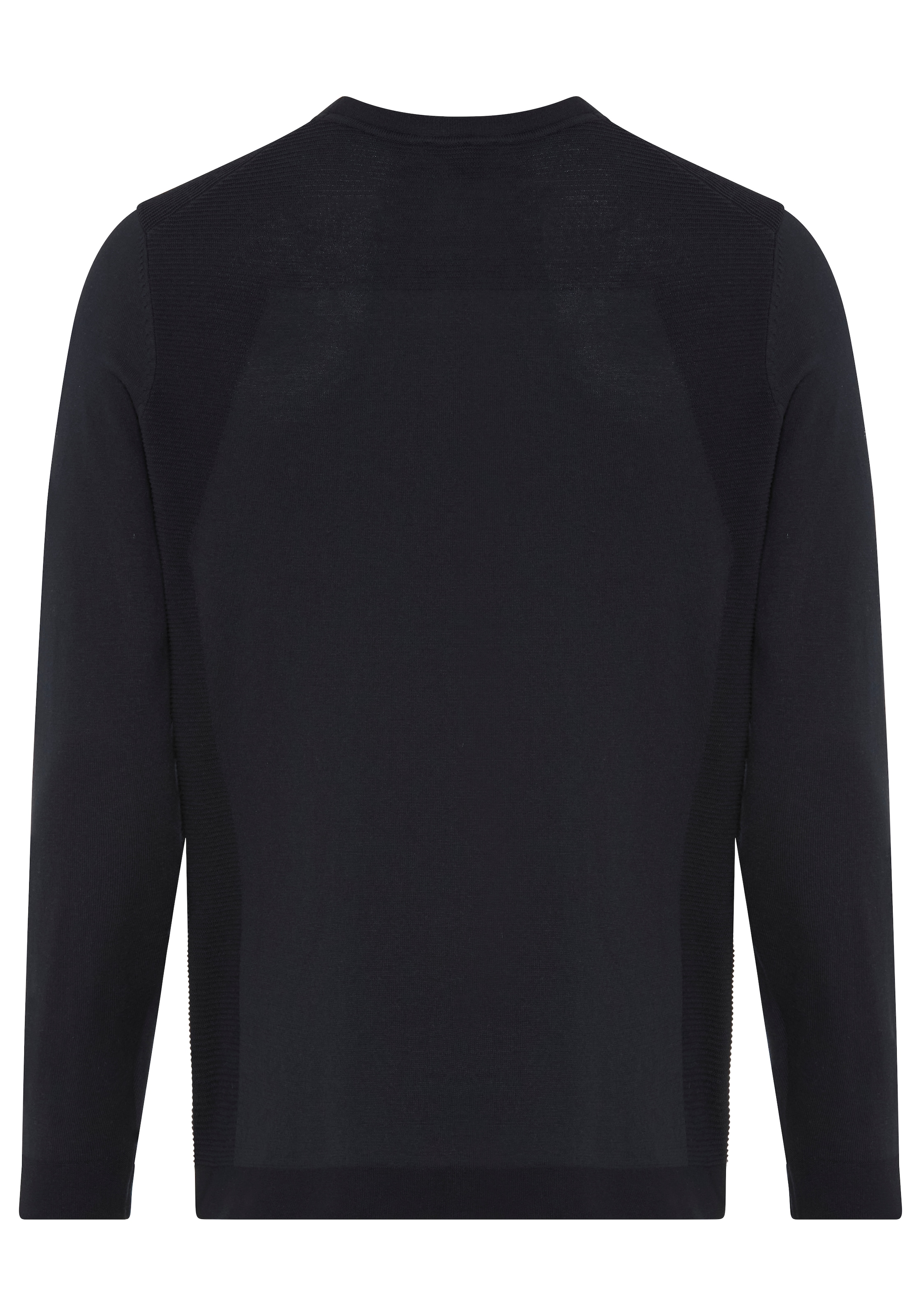 BOSS GREEN Strickpullover Rundhalsauswschnitt, Regular Fit, Struktur-Strick