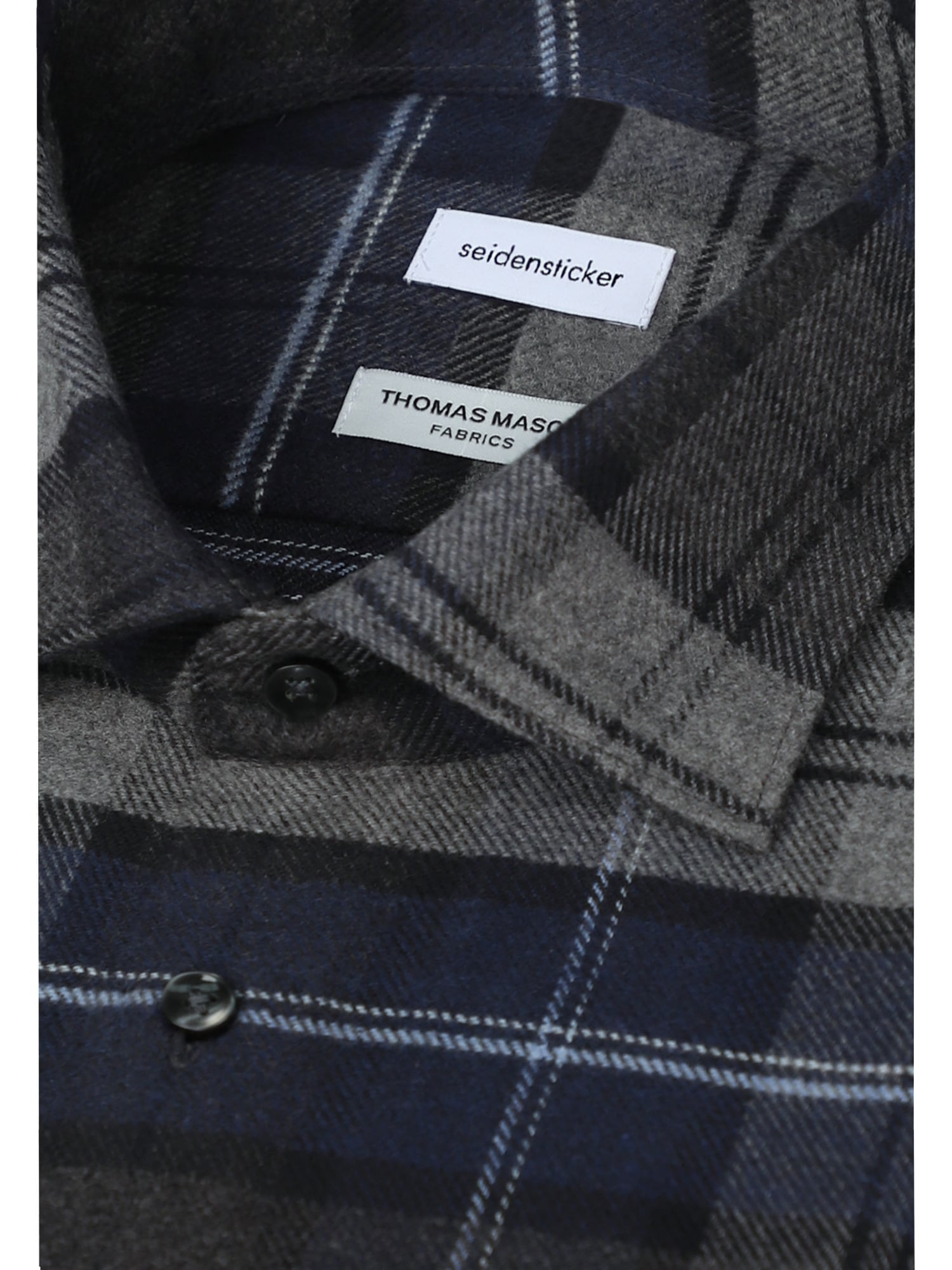 seidensticker Flanellhemd »Schwarze Rose« Regular 1/1 Kentkragen Karo