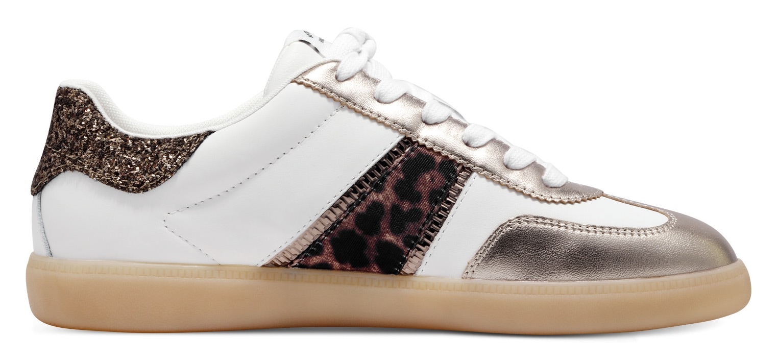 Tamaris Plateausneaker  , Freizeitschuh, Halbschuh, Schnürschuh mit Glitter an der Ferse