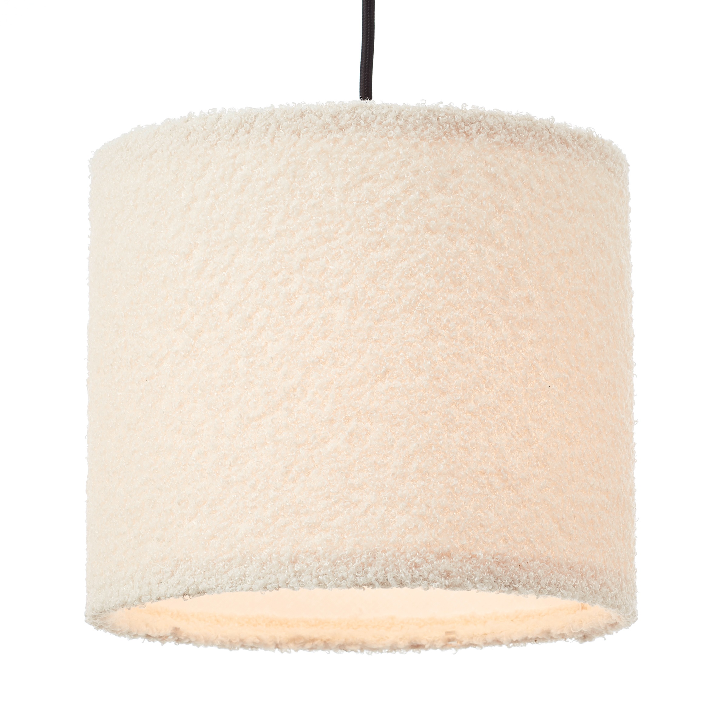 Brilliant Pendelleuchte »Teddy« E27 1 Stk. flauschiger Teddystoff, 150 x 94 x 23 cm, E27, kürzbar, Textil, beige