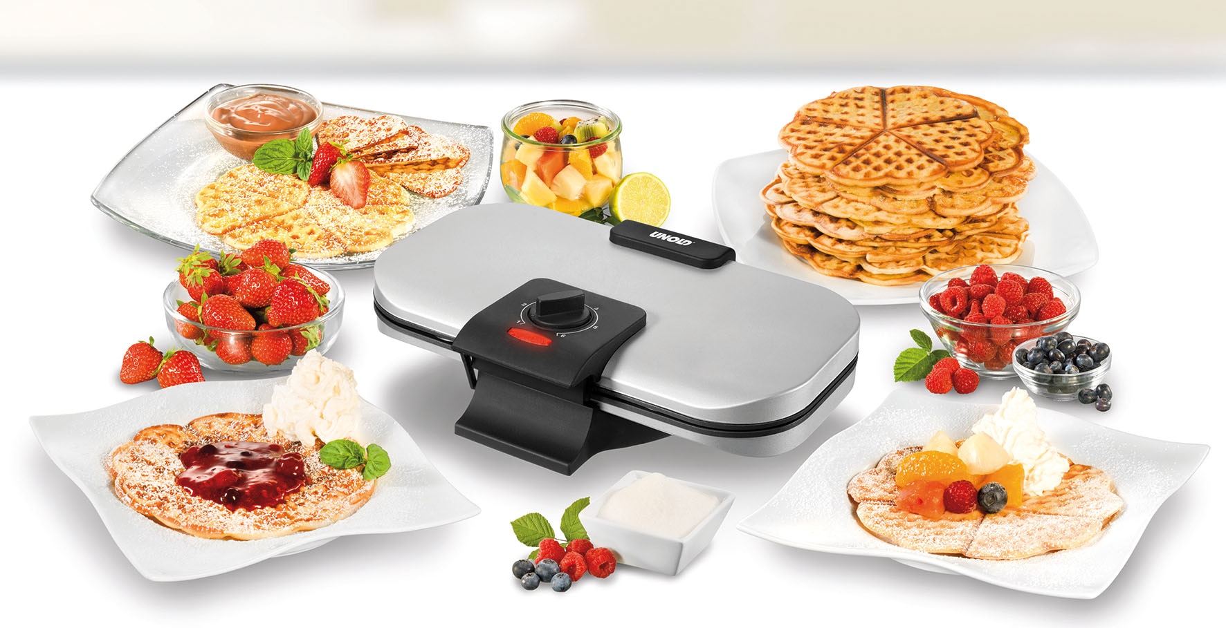 Unold Waffeleisen »Doppel-Waffelautomat 48241«, 1100 W