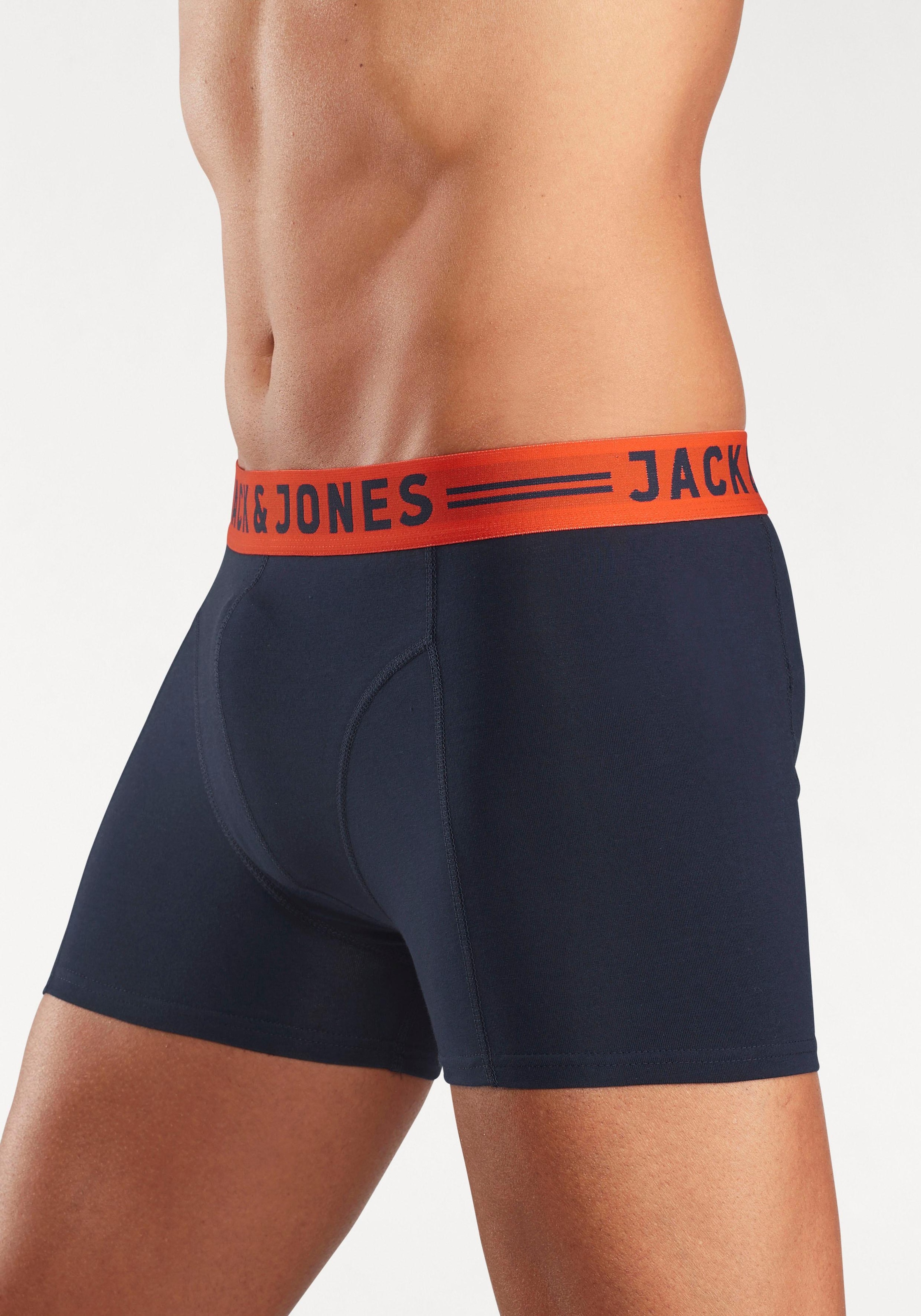 Jack & Jones Boxer »JAC Lichfield Trunks«, (Packung, 3 St.), mit kontrastfarbigem Bund