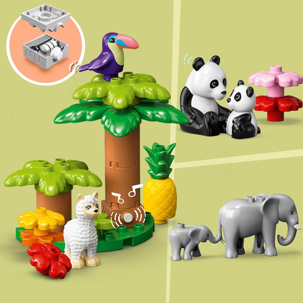 LEGO® Konstruktionsspielsteine »Wilde Tiere der Welt (10975), LEGO® DUPLO«, (142 St.), Made in Europe