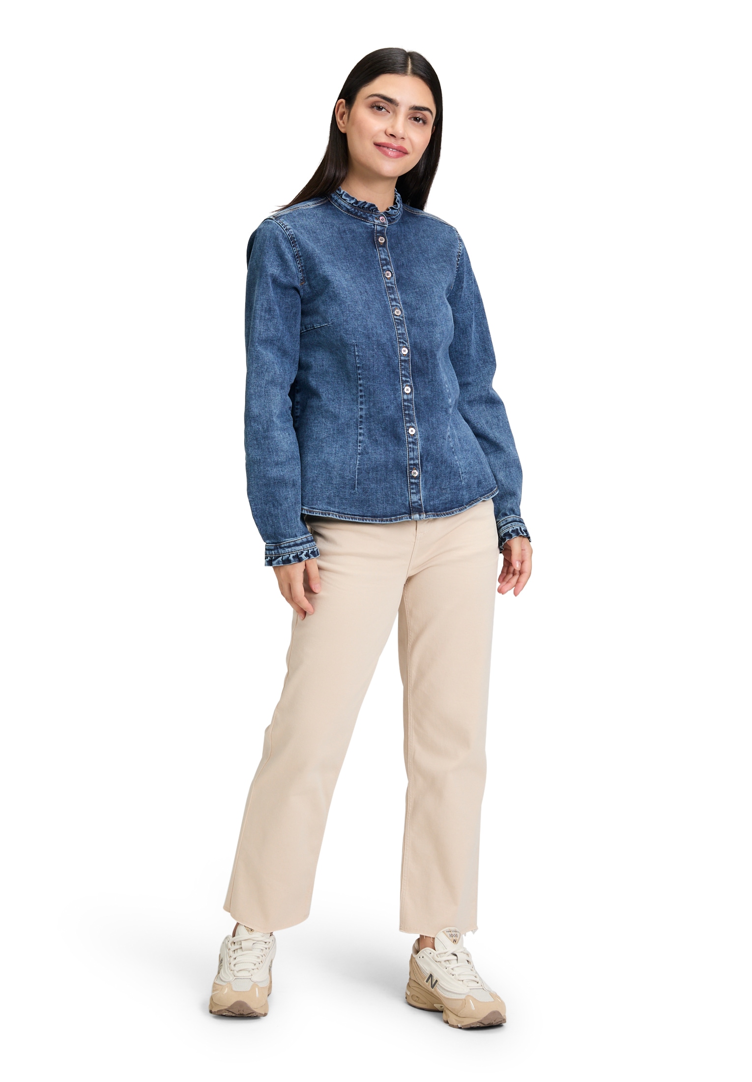 Cartoon Jeansbluse »Jeansbluse mit Rüschen«