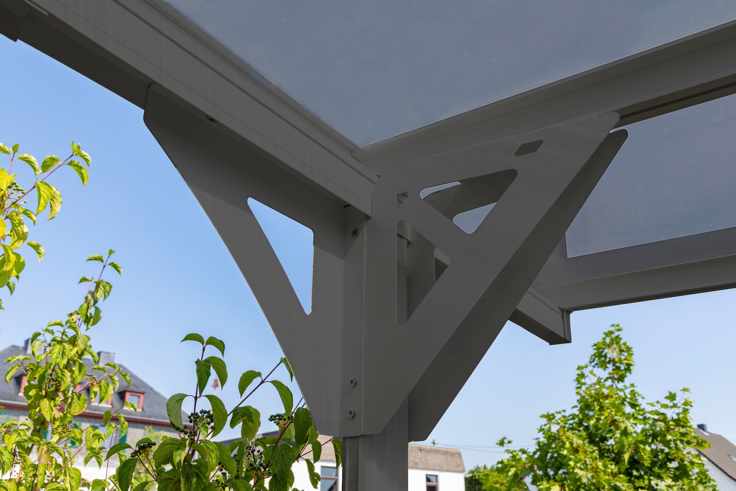 WESTMANN Einzelcarport »Flachdach«, Aluminium, 280 cm, Anthrazit, aus Aluminium, anthrazit