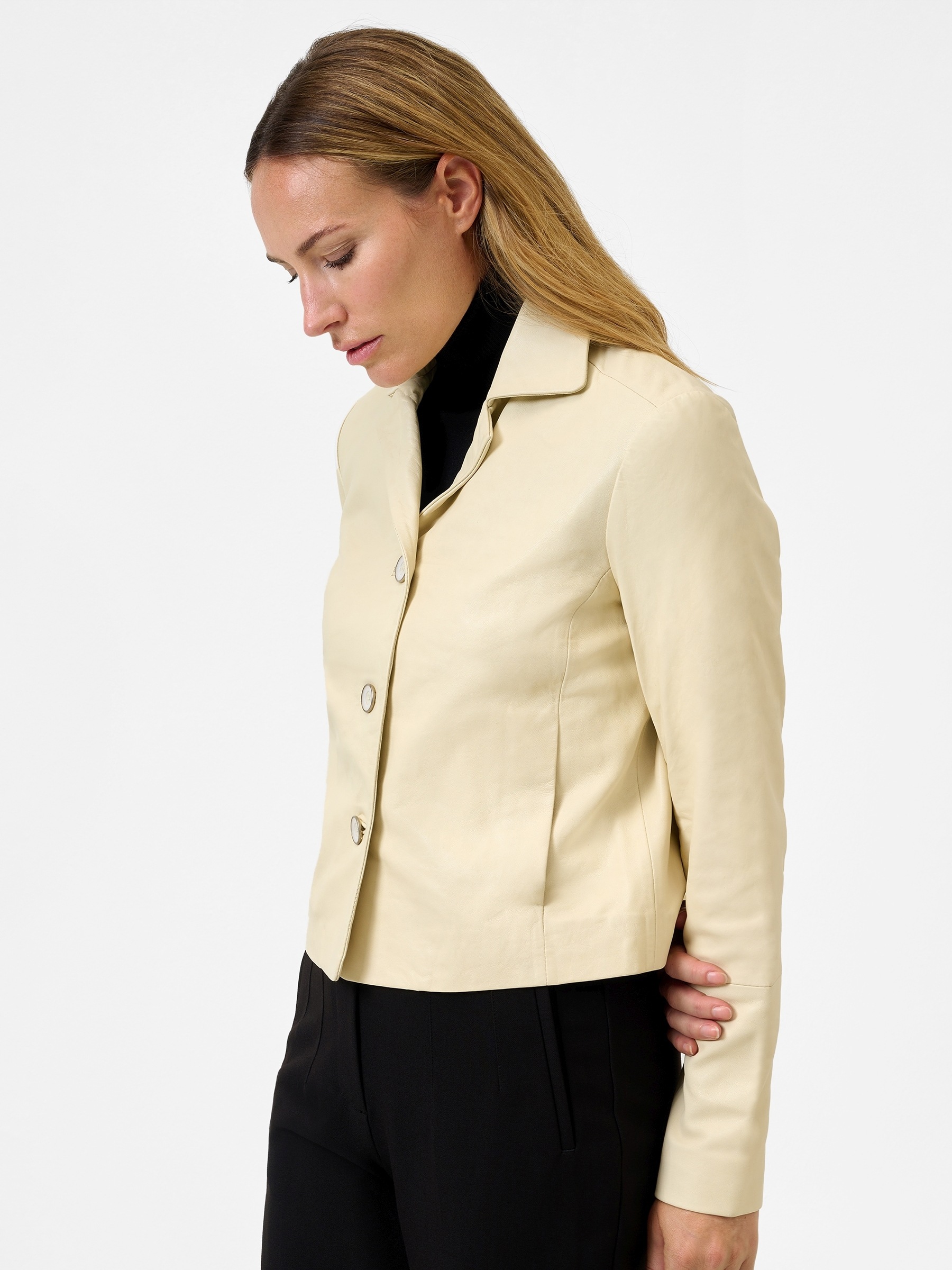 RICANO Lederjacke »Lederjacke Esther« ohne Kapuze Handgefertigt aus echtem Leder
