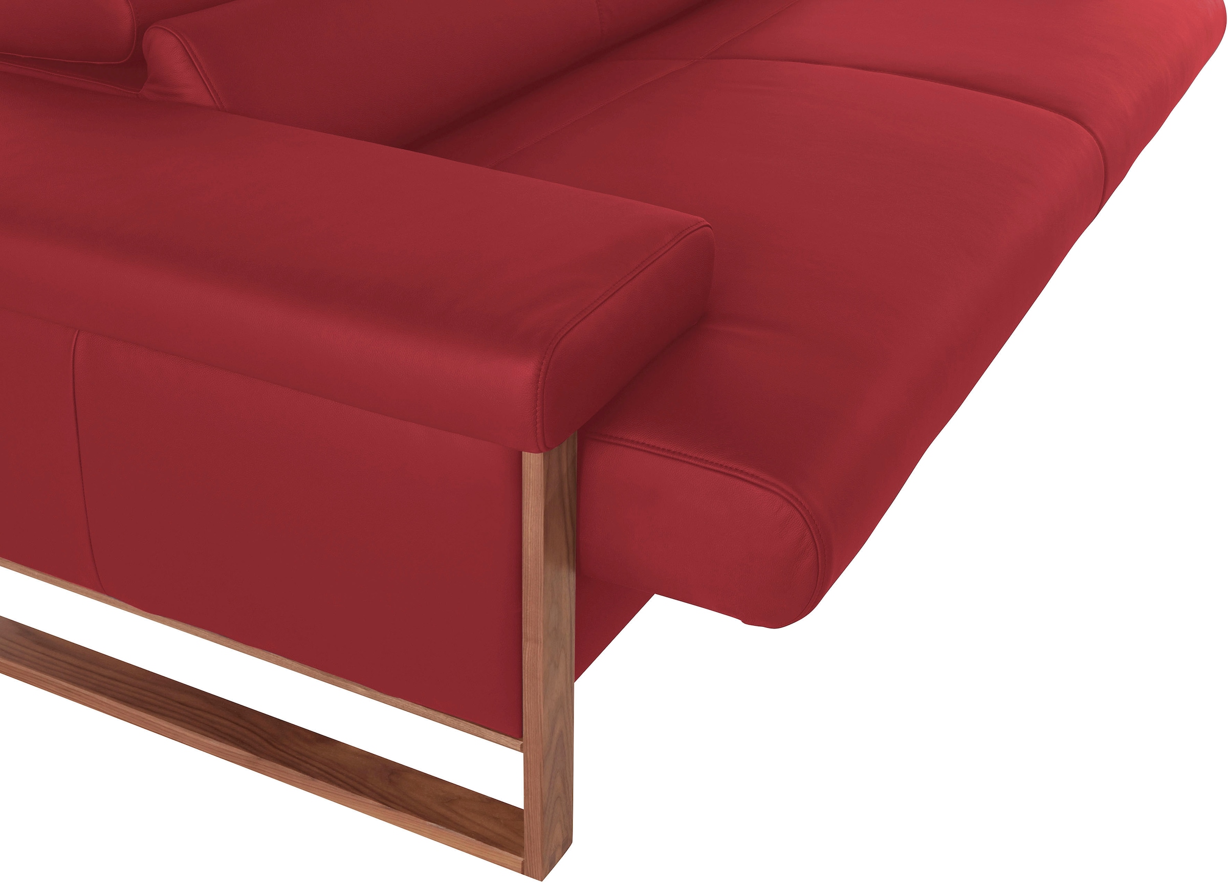 W.SCHILLIG 2-Sitzer »finn«, German Design Award 2016, Fußgestell Nussbaum natur, Breite 210 cm