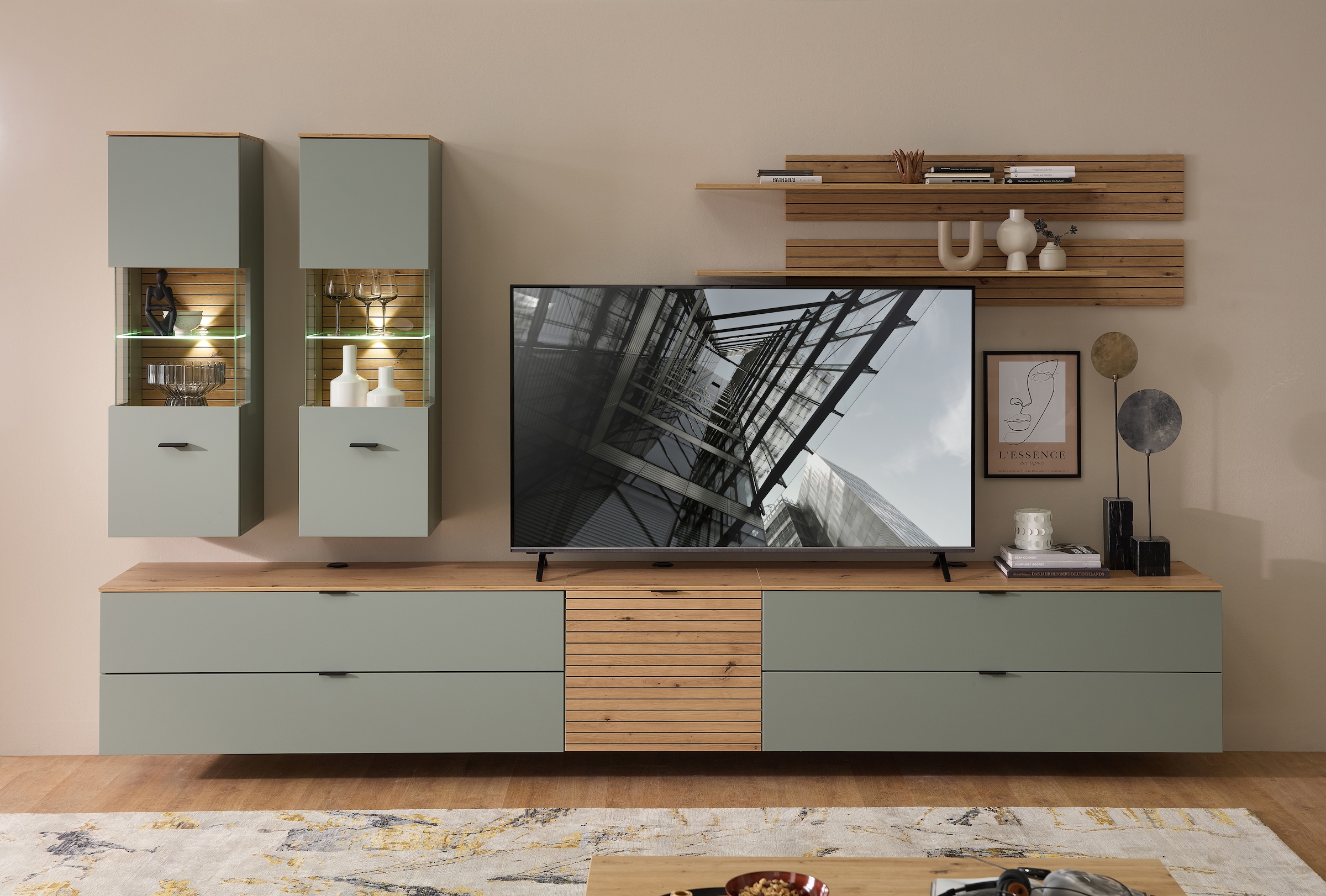 Innostyle TV-Schrank »INA TV-Lowboard, 60 x 51 x 44 cm (B/H/T)« 1 Stk. tlg. stehend/hängend verwendbar, 1 türig, Softclose