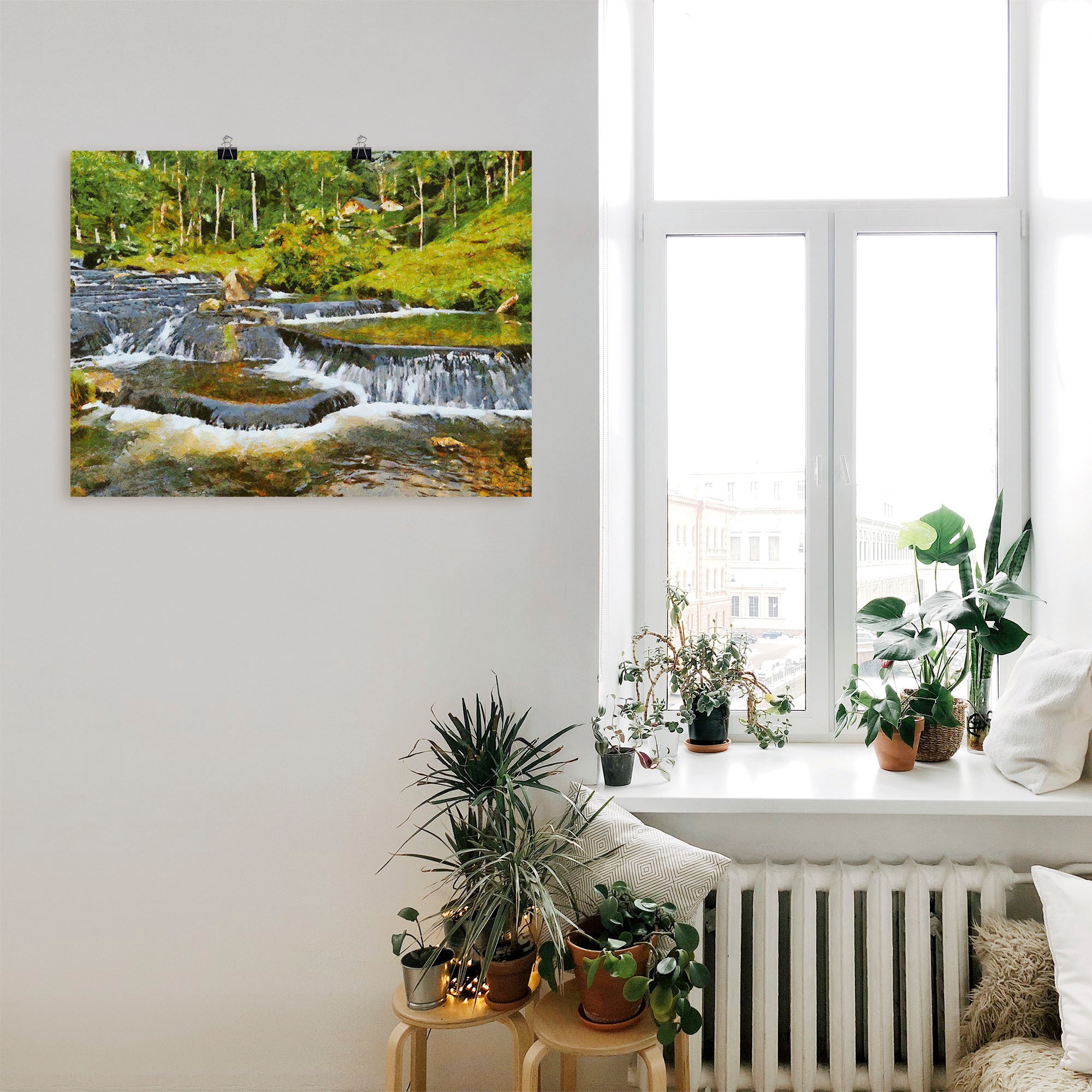 Artland Wandbild »Kaskarden im Fluss«, Gewässer, (1 St.), als Alubild, Leinwandbild, Wandaufkleber oder Poster in versch. Größen