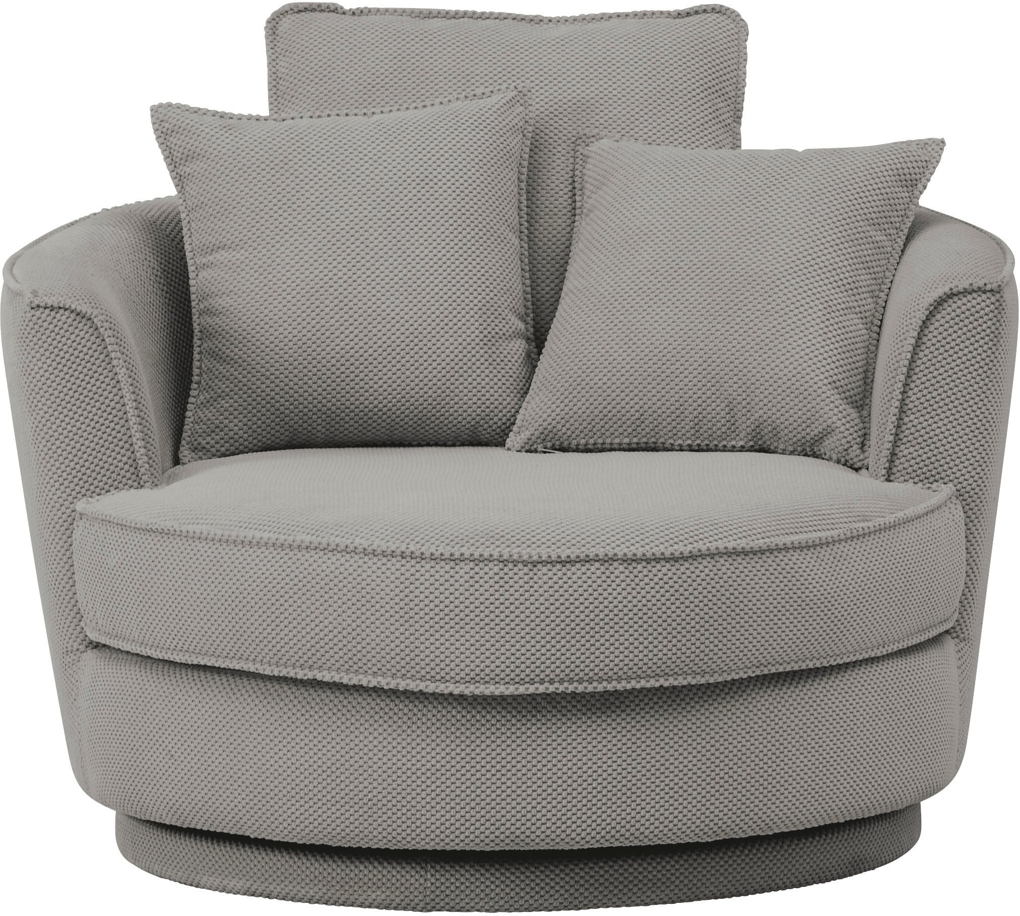 Leonique Drehsessel »MAISIE, Love Seat XXL, Lese-Sessel BIG-«, Sessel in MEGA CORD u. Web-Velours, 360 Grad drehbar