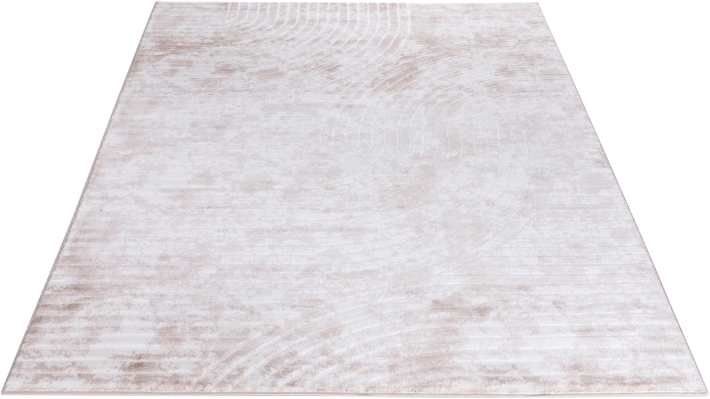 OTTO home Teppich »Luvu, mit Hoch-Tief-Struktur« rechteckig 12 mm Höhe Modernes Design, Boho-Charme, dezenter Glanz, Wohnzimmer, Schlafzimmer