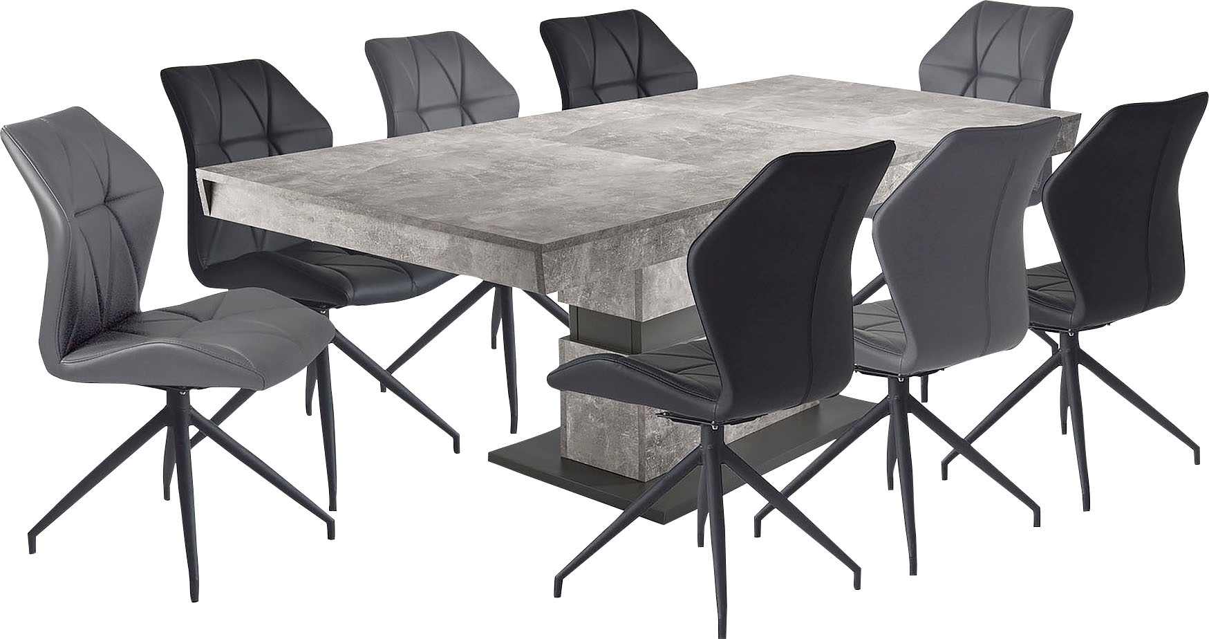 byLIVING Esszimmerstuhl »Imke«, (Set), 2 St., Kunstleder, 2er-Set, gemütlicher Esszimmerstuhl mit Steppung, 360 Grad drehbar
