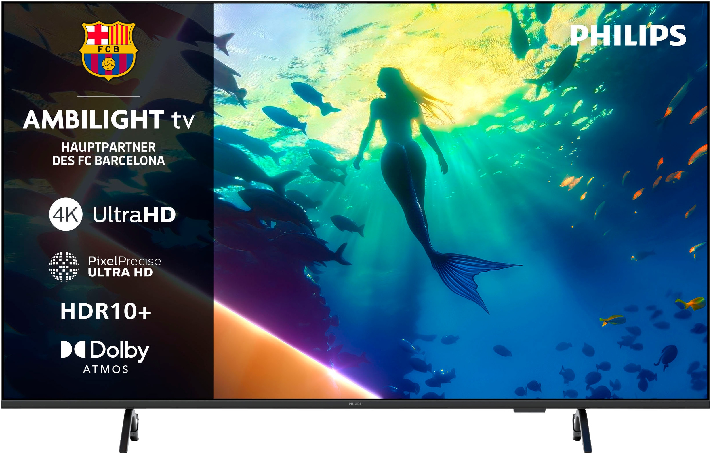 Philips LED-Fernseher »50PUS8000/12« 126 cm/50 ′′ Smart-TV in schwarz, Größe 50 ′′