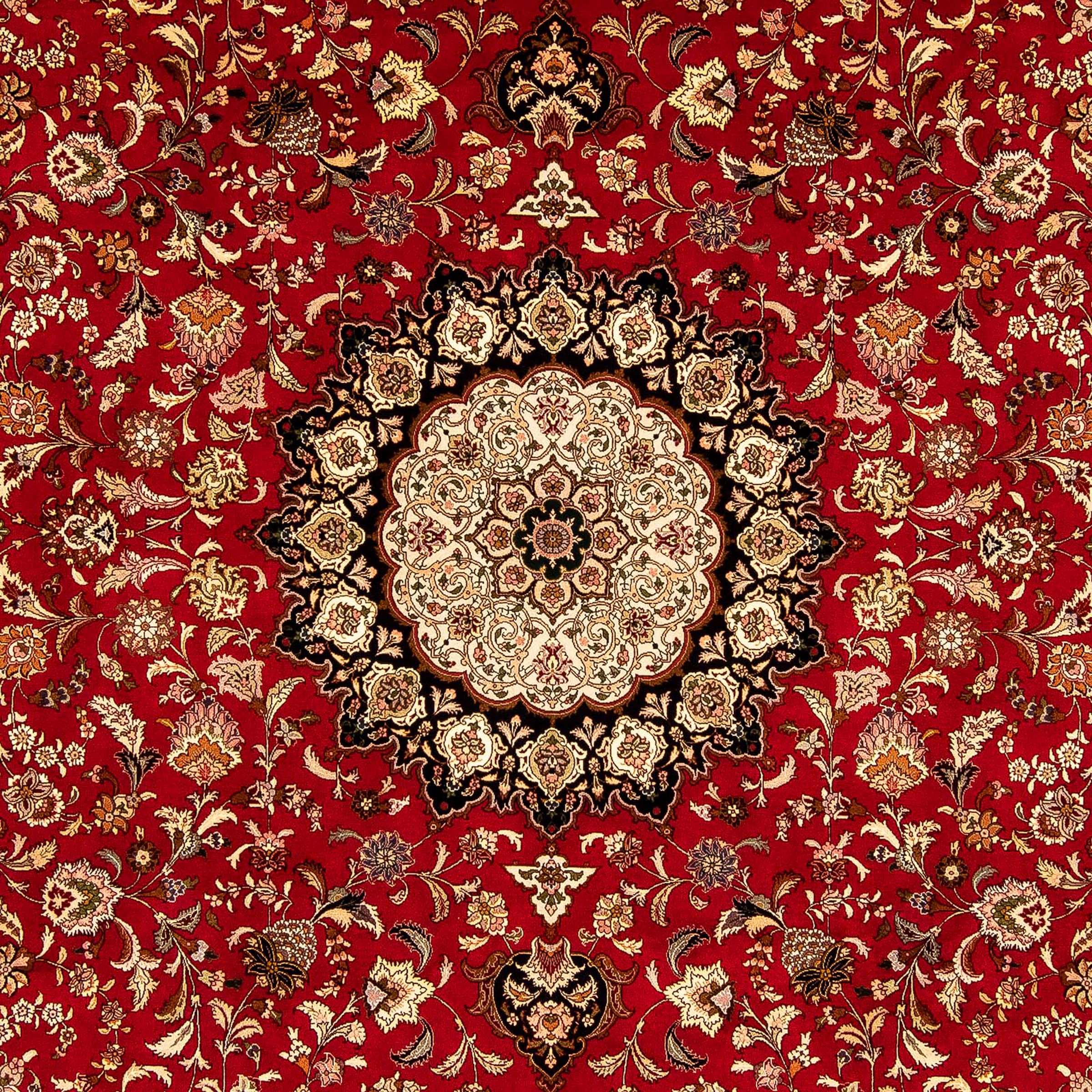morgenland Orientteppich »Perser - Täbriz - Royal - 356 x 253 cm - rot«,  rechteckig, Wohnzimmer, Handgeknüpft, Einzelstück mit Zertifikat bestellen  bei OTTO