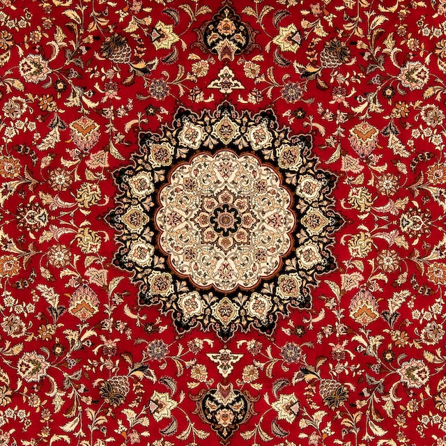 morgenland Orientteppich »Perser - Täbriz - Royal - 356 x 253 cm - rot«,  rechteckig, Wohnzimmer, Handgeknüpft, Einzelstück mit Zertifikat bestellen  bei OTTO