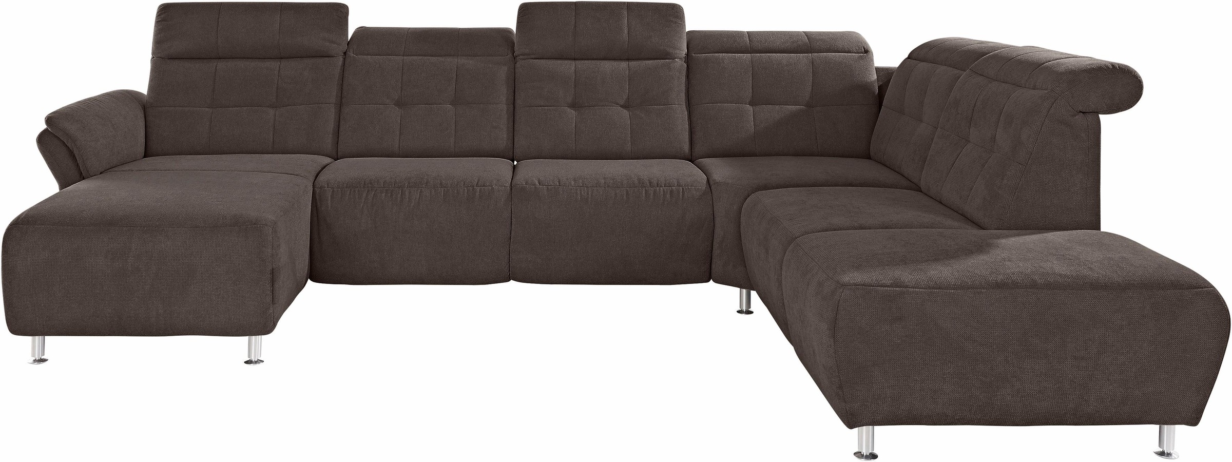 Places of Style Wohnlandschaft »Manhattan U-Form«, 2 Sitze mit elektrischer Relaxfunktion, verstellbare Armlehnen
