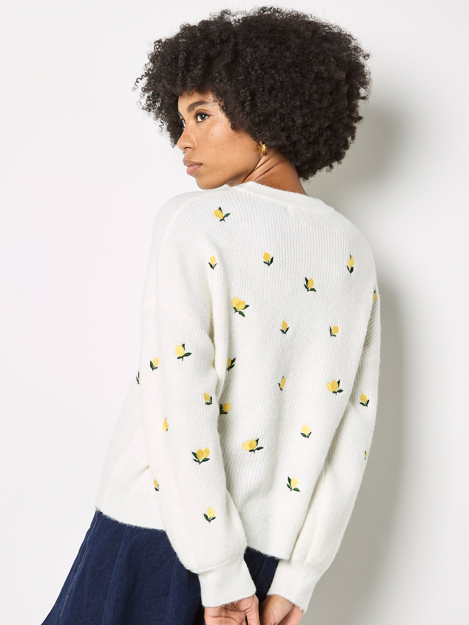 Apricot Strickponcho »Pullover« mit Zitronenmuster