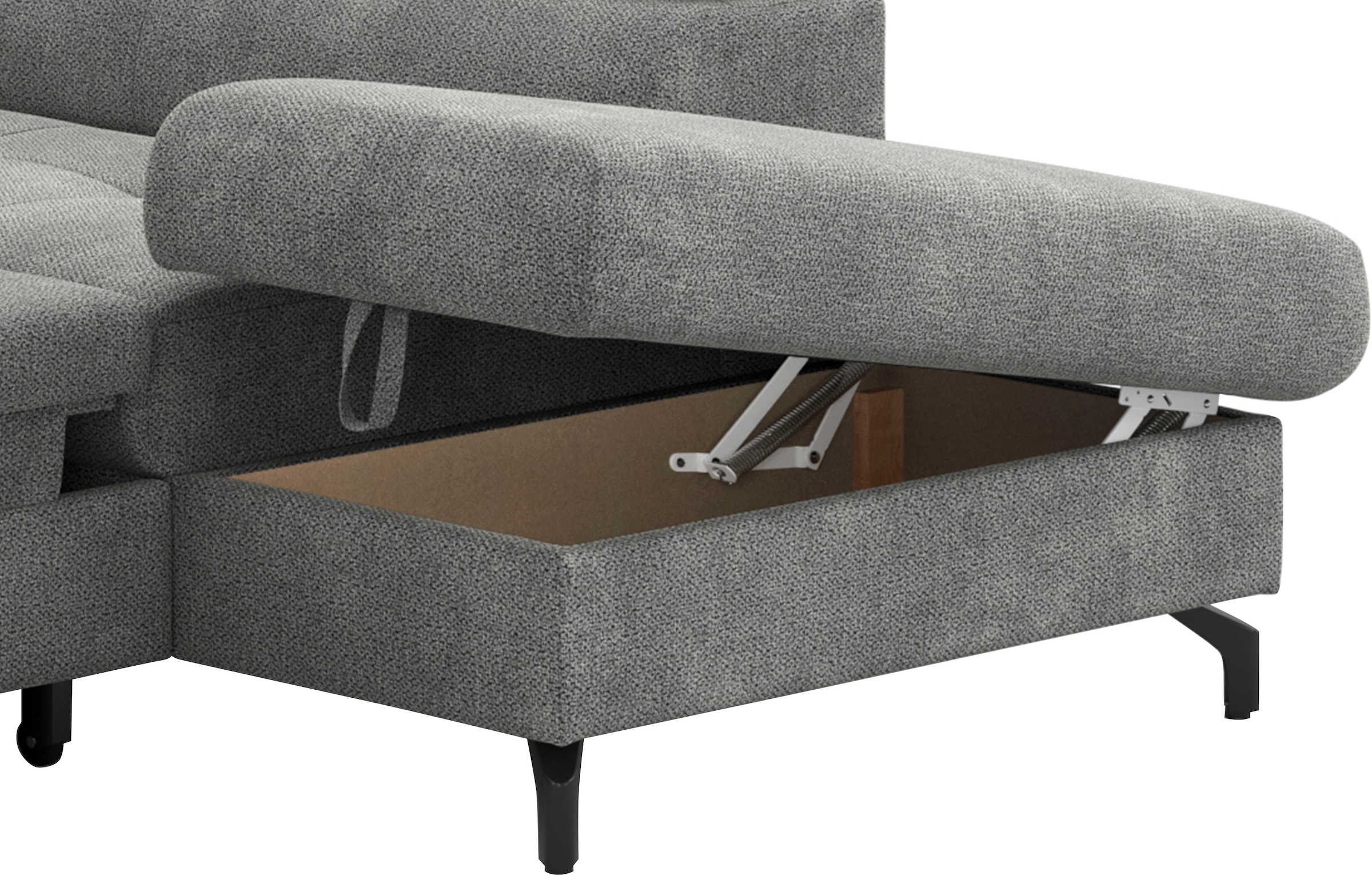 COTTA Ecksofa »Aura L-Form«, mit Schlaffunktion, Bettkasten und Kopfteilverstellung