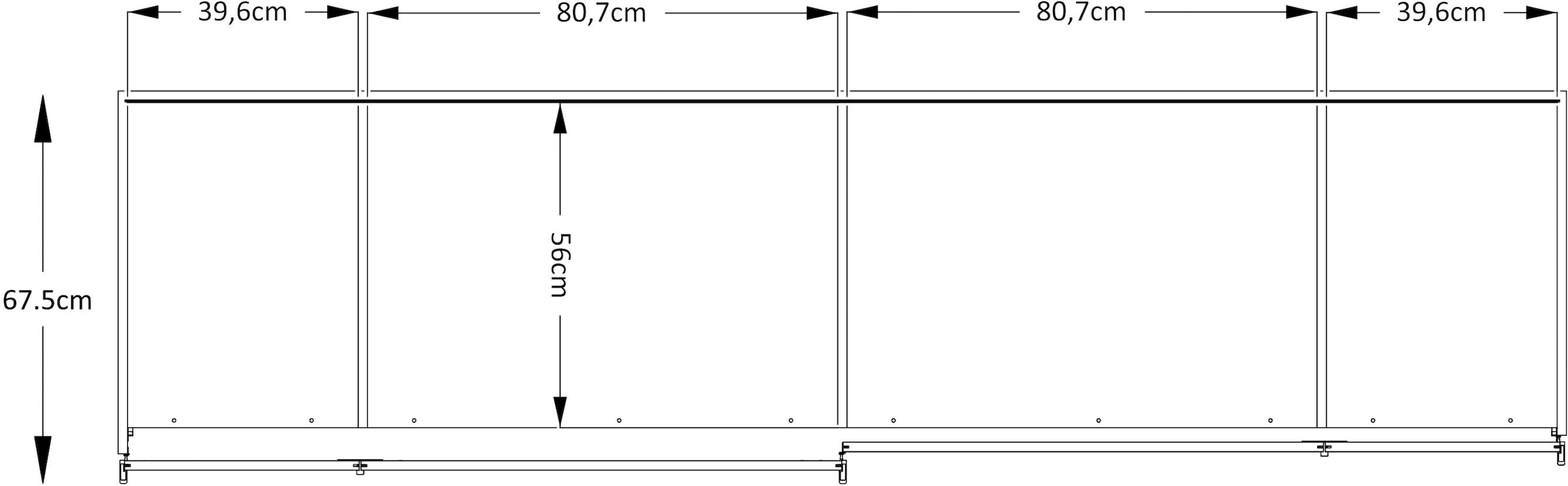 STAUD Schwebetürenschrank »Sonett 120, Made in Germany« mit vier verschiedenen Ausstattungsvarianten