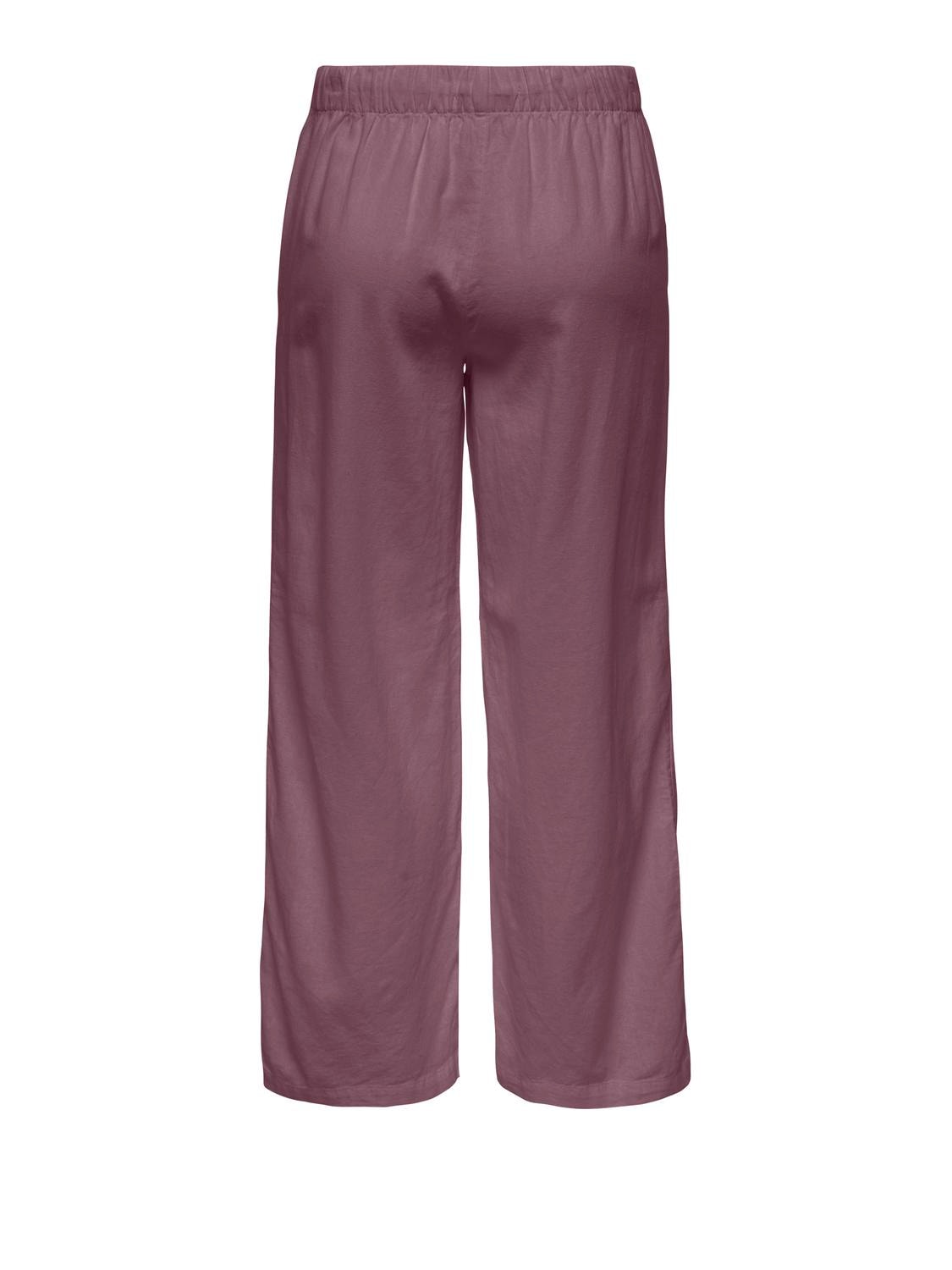 ONLY Culotte »ONLGOA MW LIN BL PULL-UP CULOTTE CC PNT«  mit Leinen