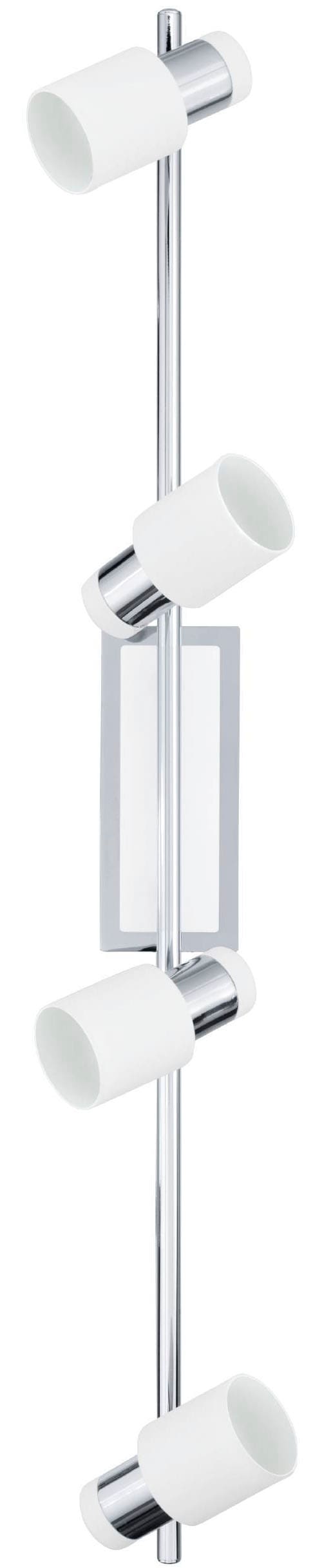 EGLO Deckenleuchte »Davida Deckenlampe, Deckenspot aus Metall, Wohnzimmerlampe, GU10« GU10 1 Stk. Spot - L78 x B7 cm - chrom, weiß - 4X4,6W inkl.