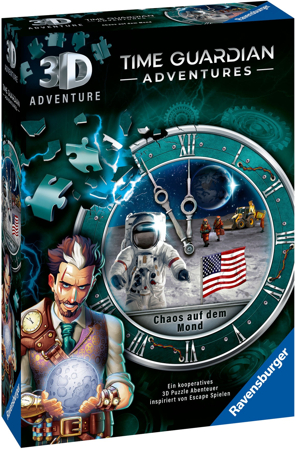 Ravensburger 3D-Puzzle »Time Guardians, Chaos auf dem Mond«, Made in Europe