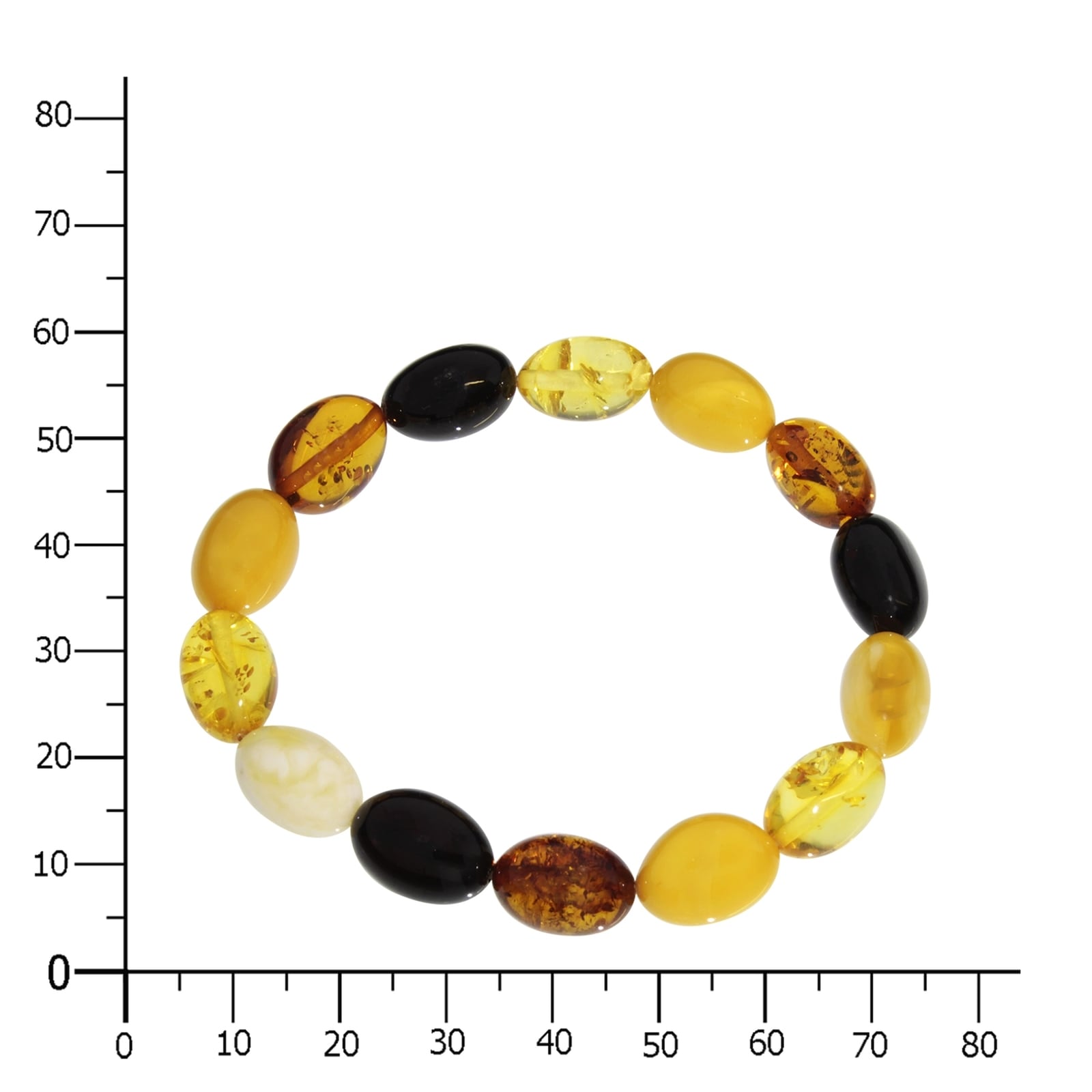 OSTSEE-SCHMUCK Armband »- Olive 12 x 8 mm - Bernstein -,«