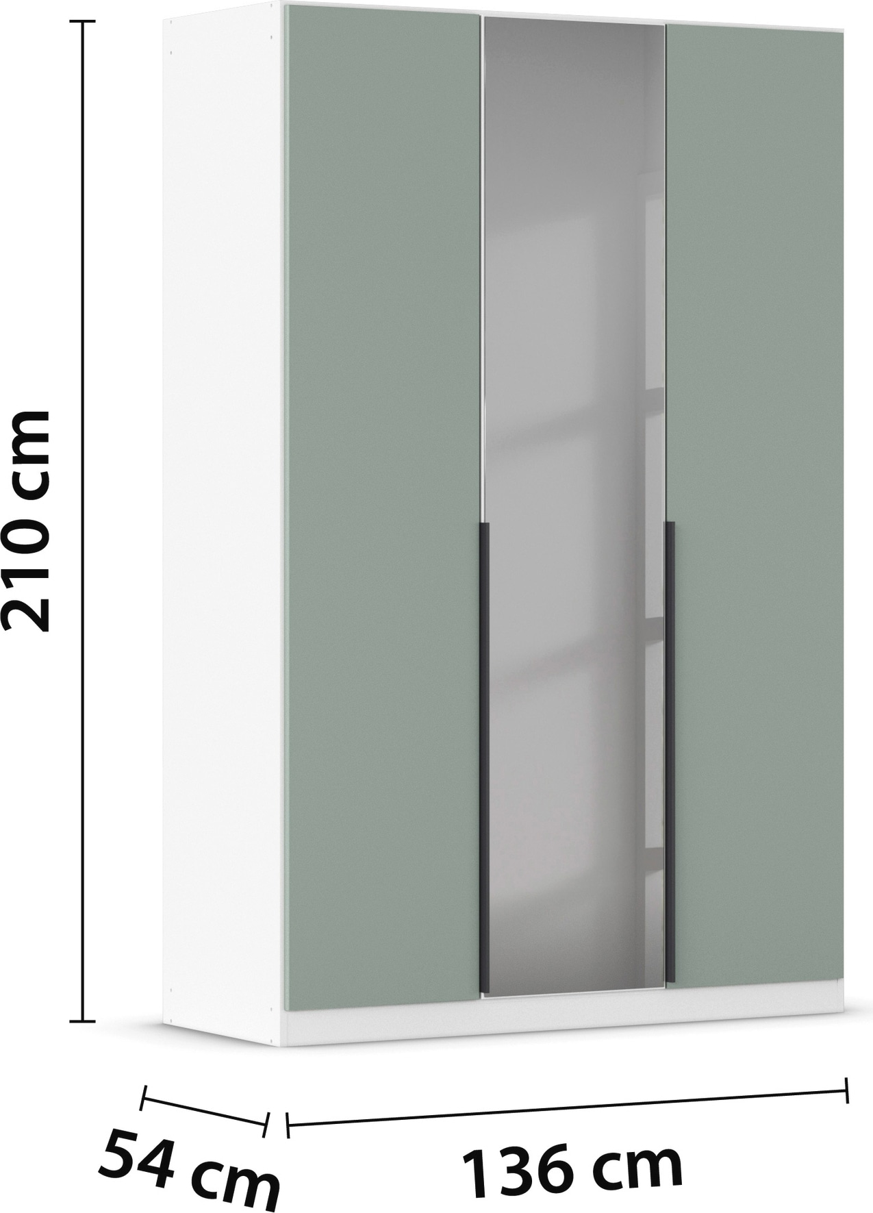 INOSIGN BY RAUCH Drehtürenschrank »Ferris Schrank Breite 2,10m BESTSELLER Schlafzimmerschrank«, Kleiderschrank mit Spiegel in den Ausführungen BASIC/CLASSIC/PREMIUM