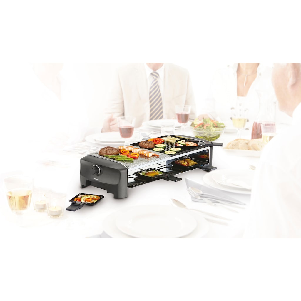 PRINCESS Raclette »8 Stone & Grill Party 162820«, 8 St. Raclettepfännchen, 1300 W