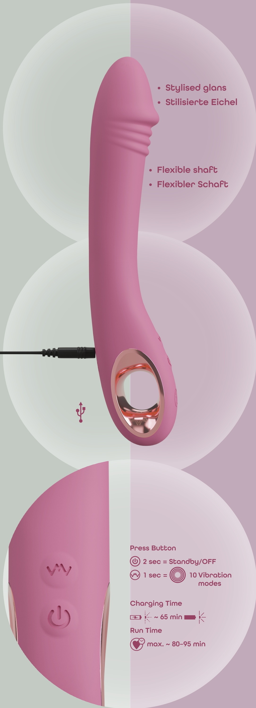 You2Toys Vibrator »G-Punkt-Vibrator Slim G-Spot Rose«