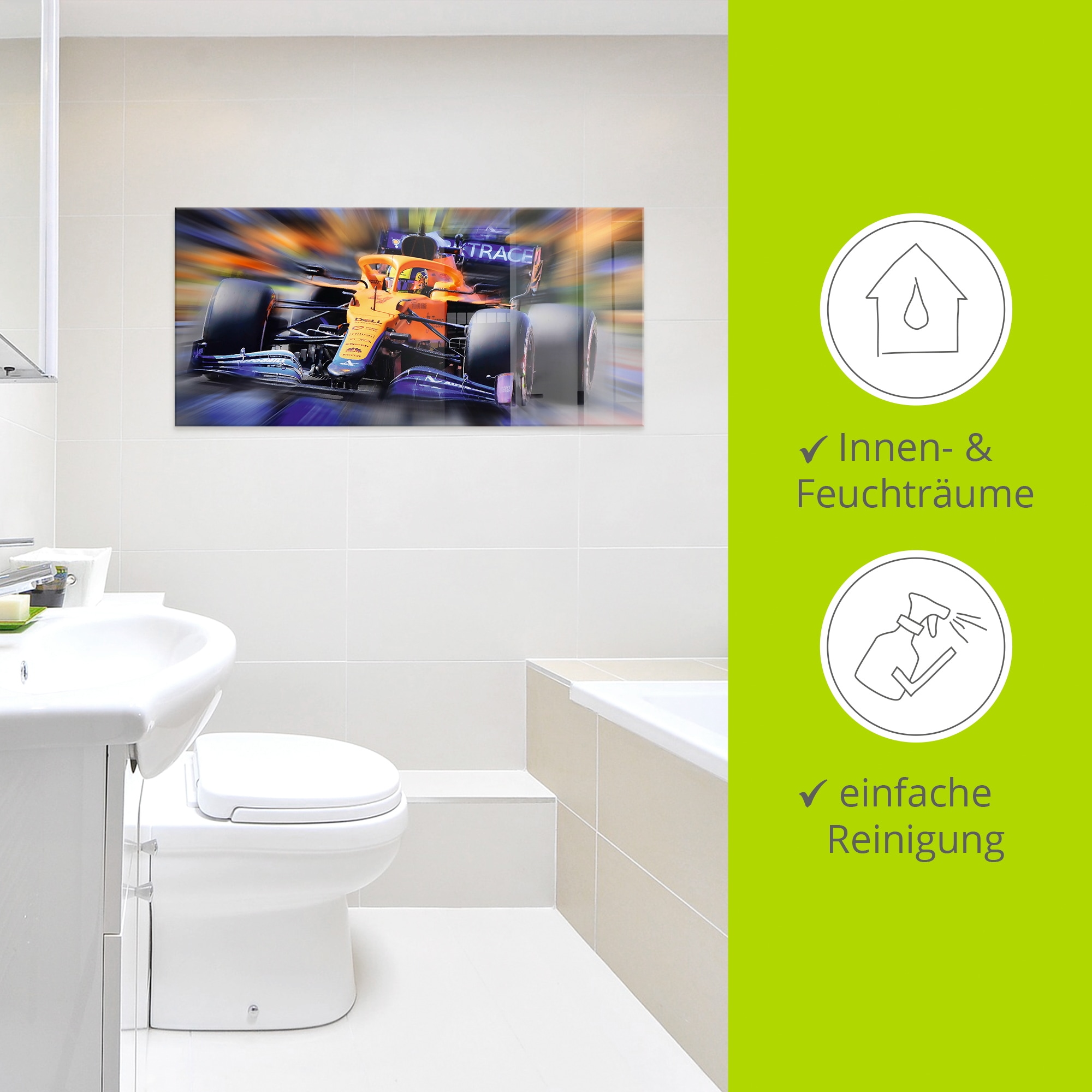 Artland Glasbild »Papaya zählt !« Funsport 1 Stk. tlg. in verschiedenen Größen