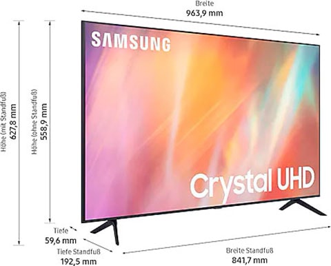 Samsung LED-Fernseher, 108 cm/43 Zoll, 4K Ultra HD, Smart-TV, HDR,Crystal Prozessor 4K,Q-Symphony,Contrast Enhancer
