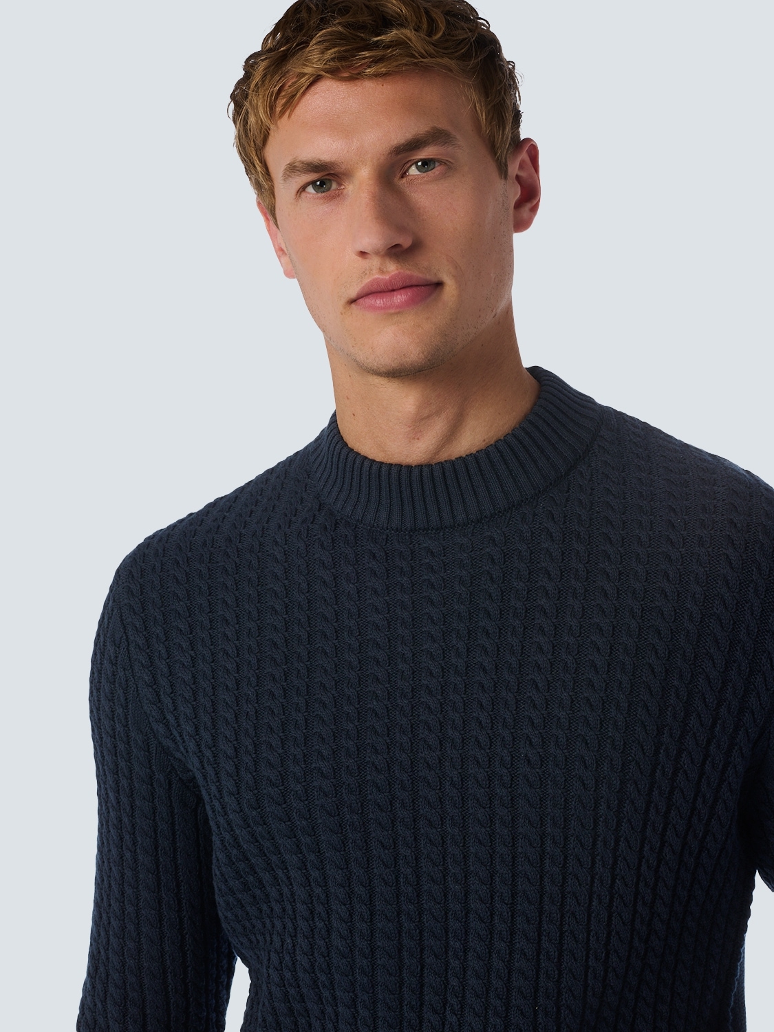 NO EXCESS Strickpullover, mit Zopfmuster