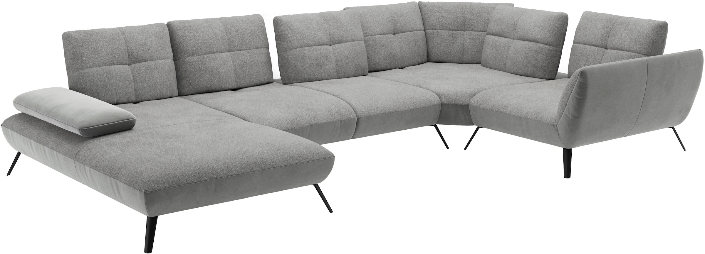 Places of Style Wohnlandschaft »Mikado U-Form«, inkl. Sitztiefenverstellung und Armteilverstellung
