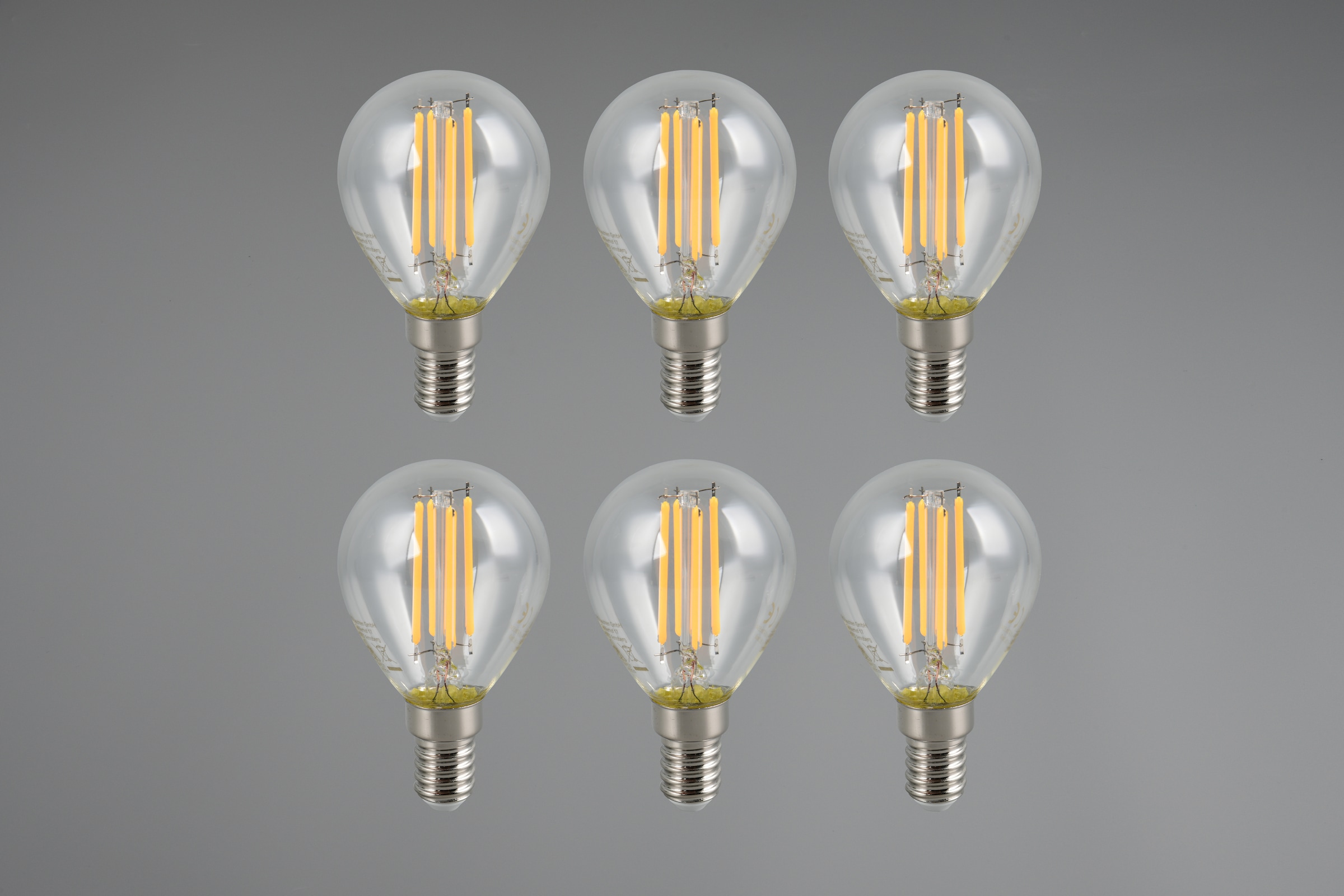 TRIO Leuchten LED-Filament »Leuchtmittel Set E14« E14 6 Stk. Warmweiß 6er Set Filament Leuchtmittel E14 Fassung, Glühbirne E14 LED warmweiß