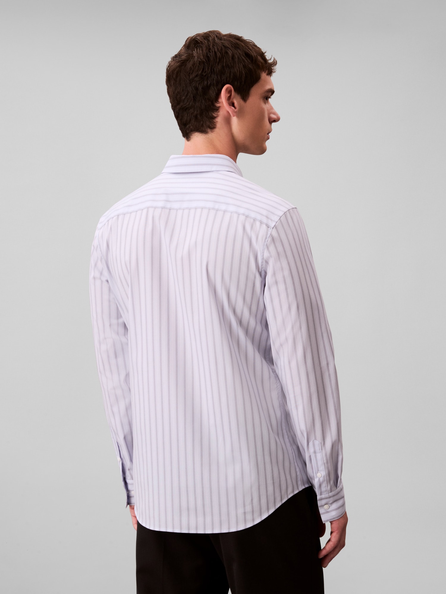 Calvin Klein Businesshemd »LS MULTI STRIPE STRETCH SLIM SHI«, Mit Rundhalsausschnitt, slim fit