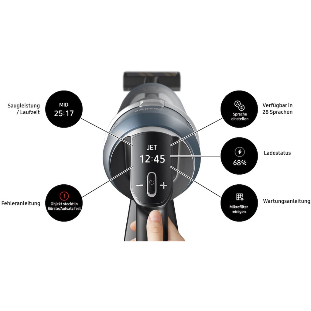 Samsung Akku-Bodenstaubsauger »BESPOKE Jet complete extra VS20A95943N/WA, grün«