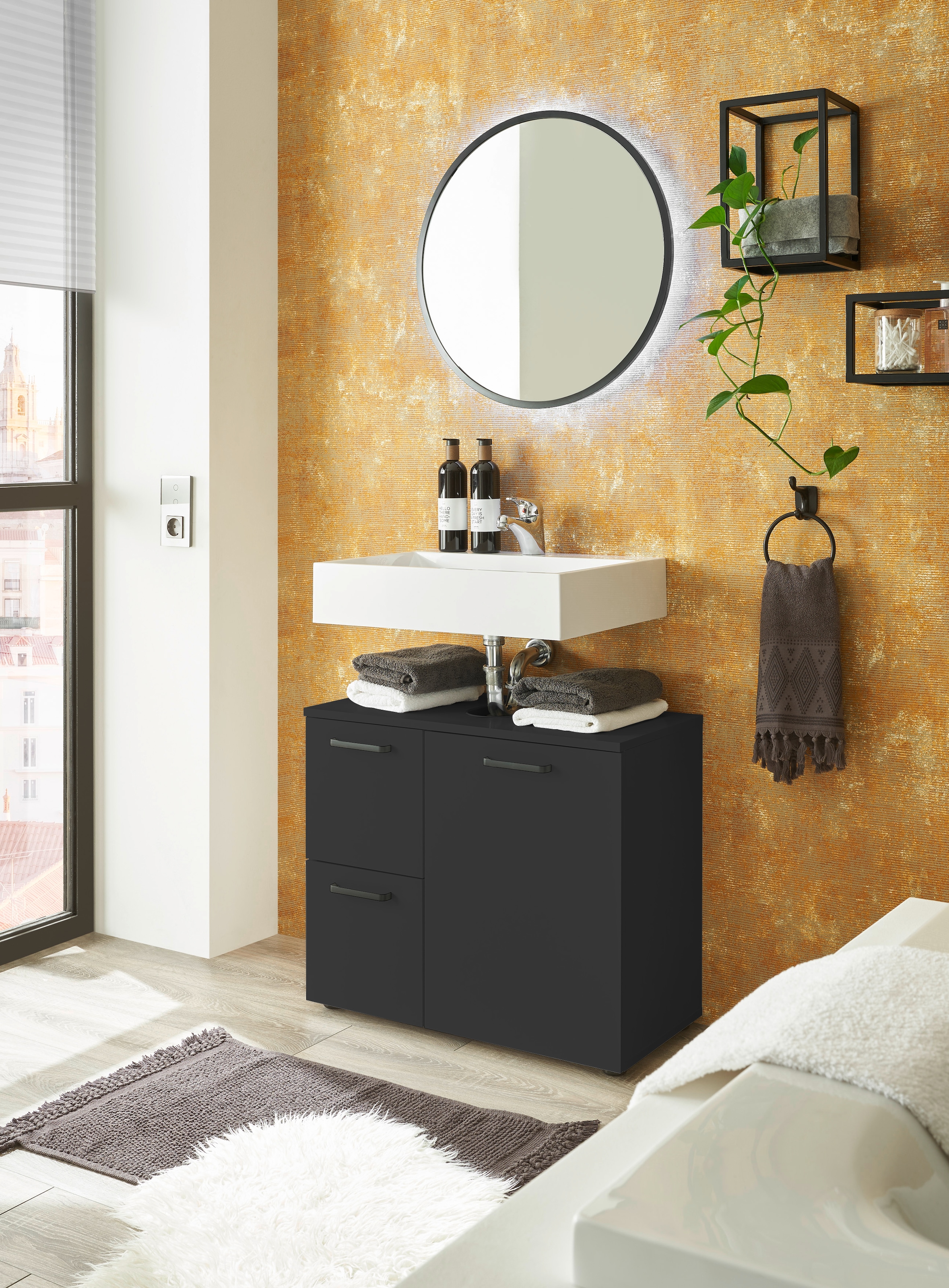 BASIC by Balculina Waschbeckenunterschrank »Vanice, Badezimmerschrank B/H/T 70x60x35cm« 1 Stk. tlg. Breite 70cm, Softclose, FSC-Mix 70%,Made in Europa