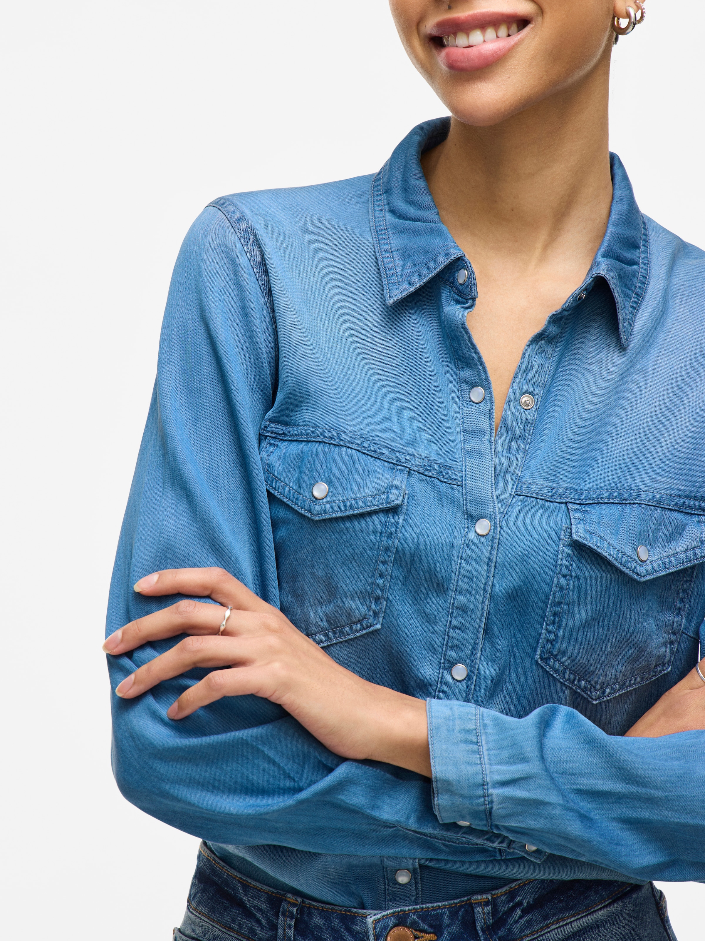 Vila Jeansbluse »VIBISTA DENIM SHIRT/SU-NOOS«