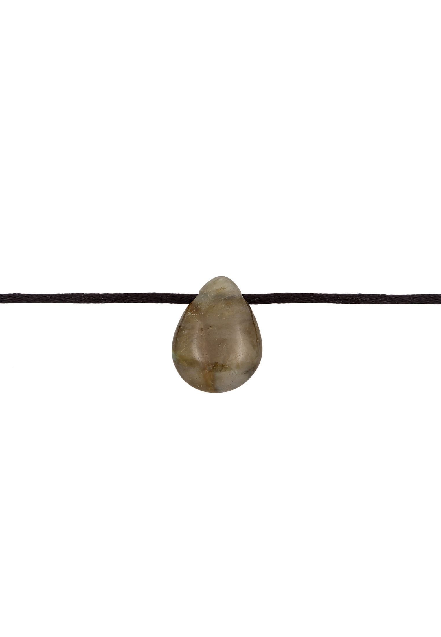 Elli Premium Choker »Halskette Choker Satin Labradorit Edelstein Tropfen 925 Silber«