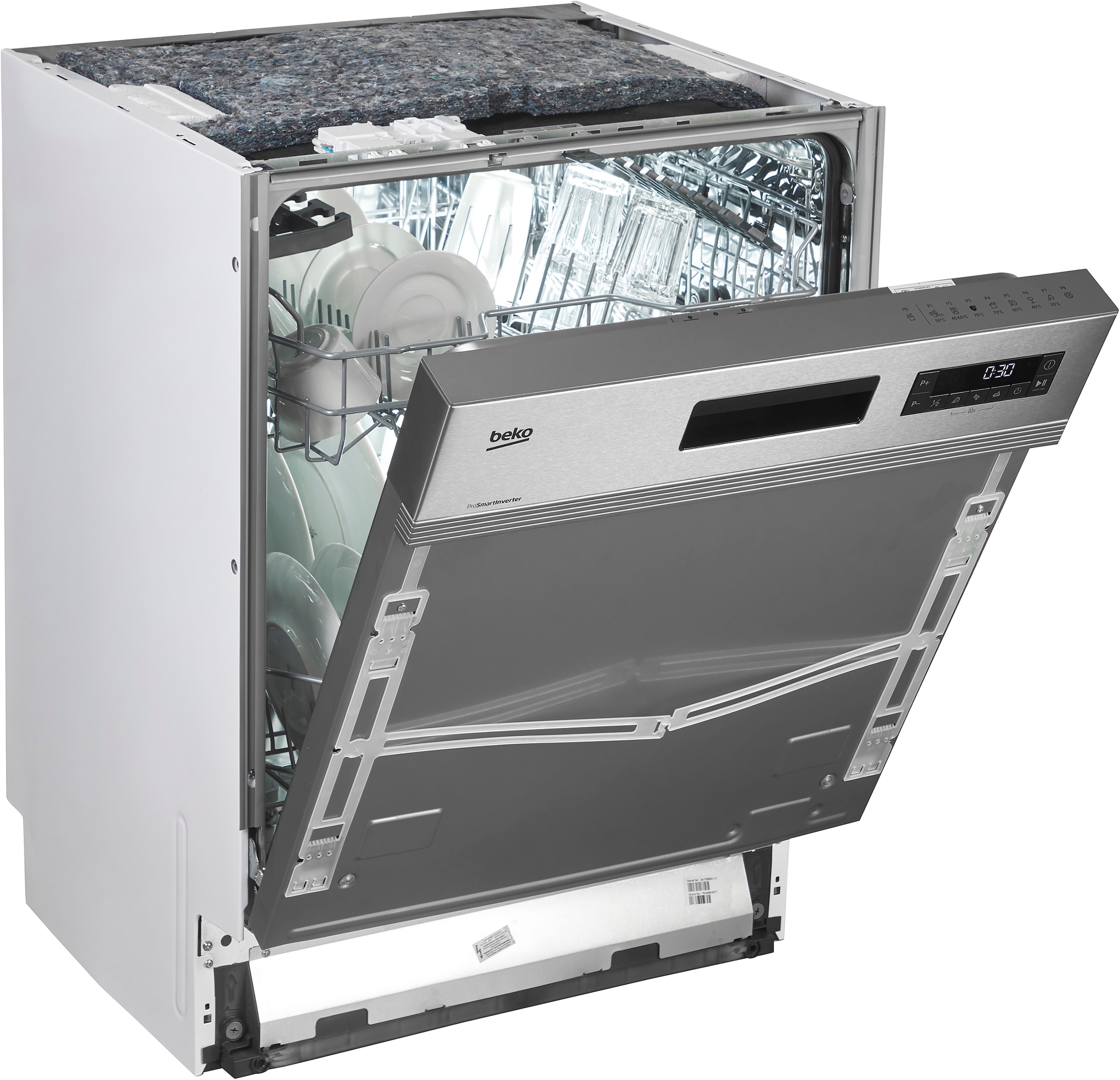 BEKO teilintegrierbarer Geschirrspüler »DSN16440X«, 14 Maßgedecke, ProSmart Inverter Motor