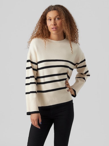 Rundhalspullover »VMSABA LS O-NECK STRIPE PULLOVER GA NOOS«, mit Streifenmuster