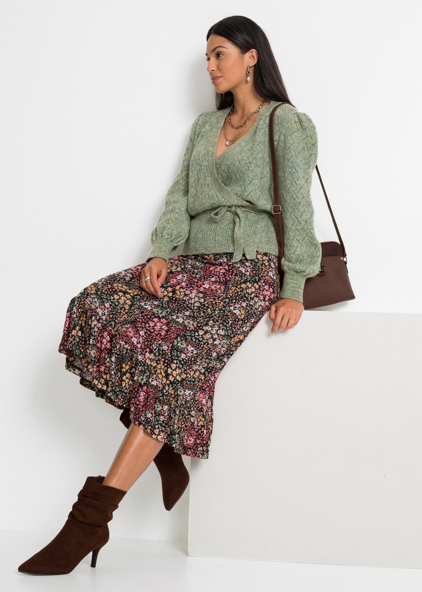 bonprix Wickelpullover