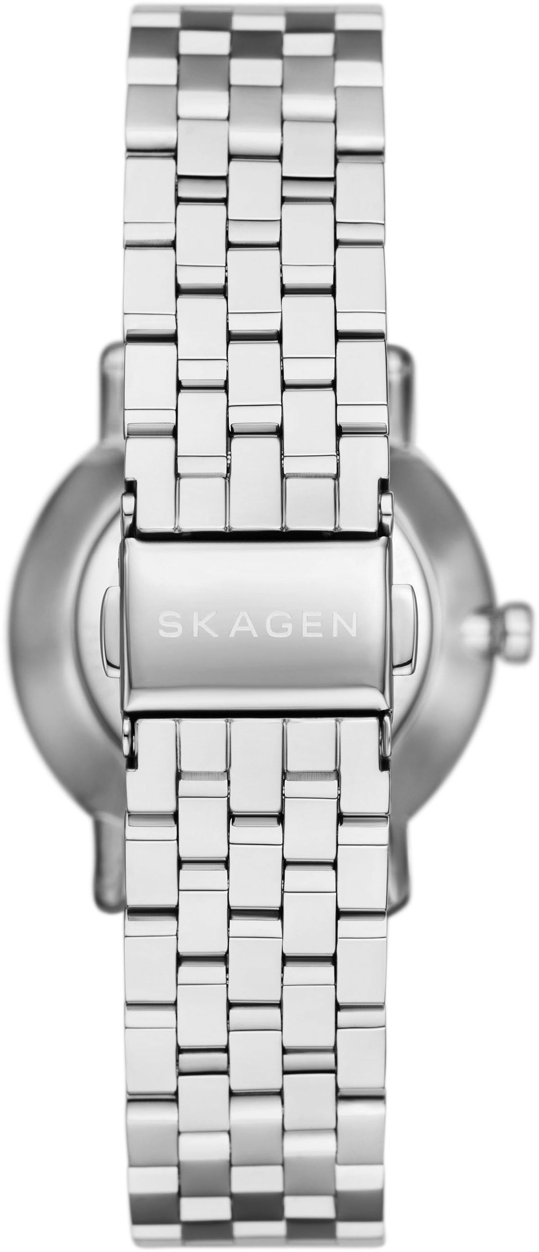 Skagen Quarzuhr »KUPPEL LILLE«, Armbanduhr, Damenuhr, dezentrale Sekunde, Edelstahlarmband