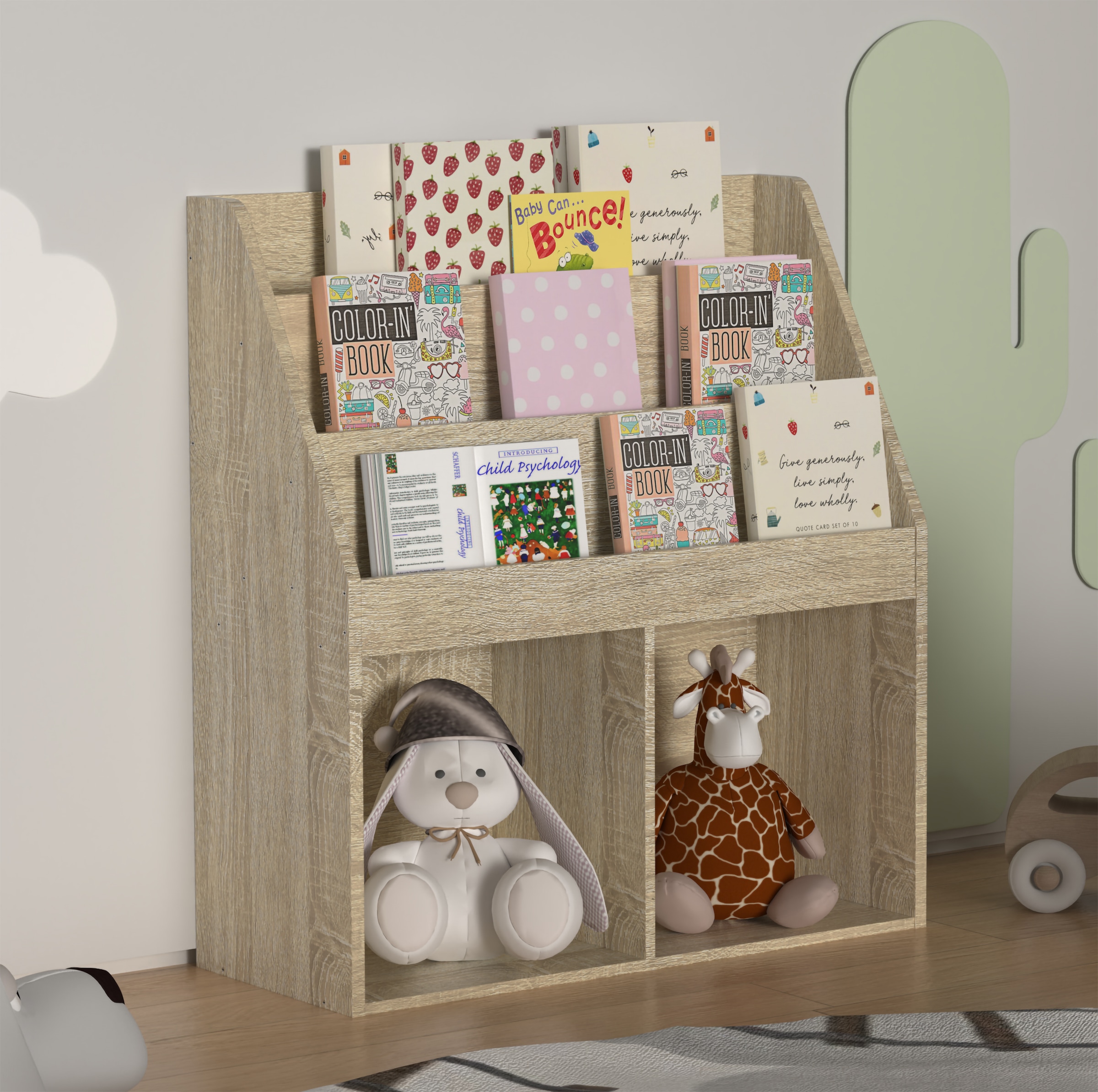 VCM Standregal »Holz Kinderregal Bücherregal Kinder Regal Besira M«
