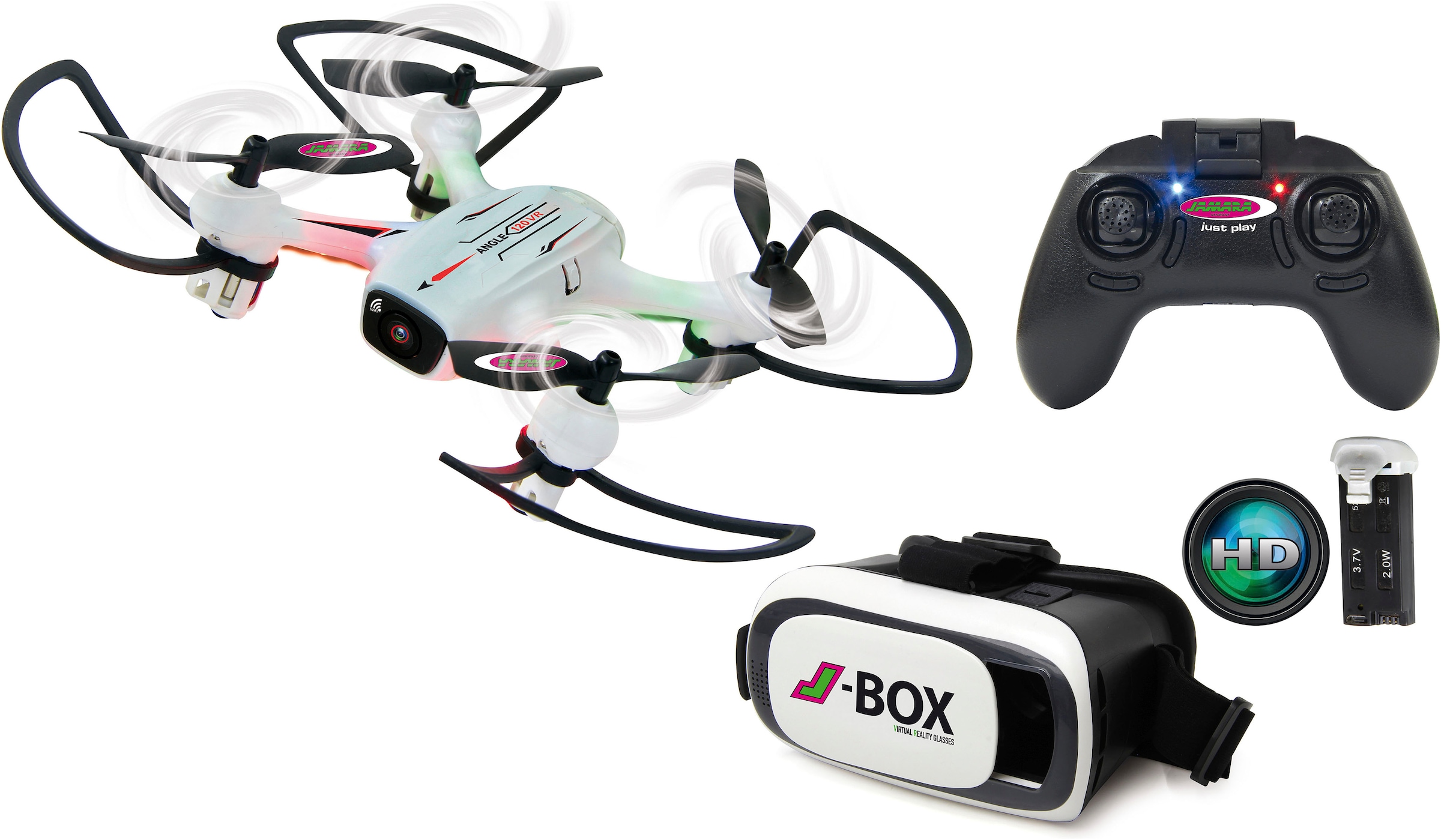 Jamara RC-Quadrocopter »Angle 120 VR Wide Angle Drone Altitude HD FPV Wifi«, mit LED-Licht