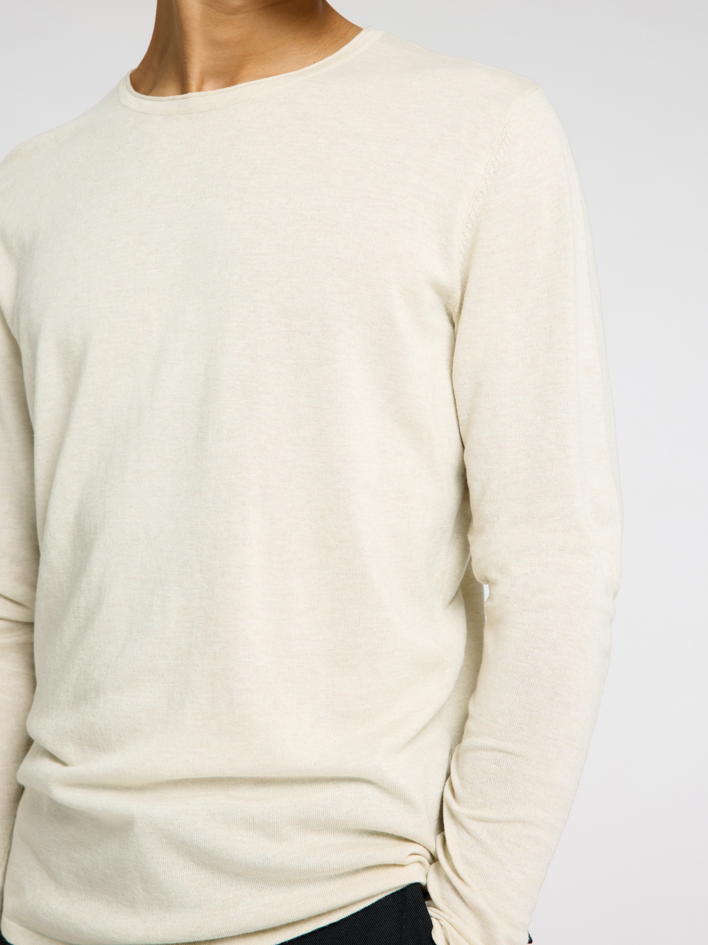 SELECTED HOMME Rundhalspullover »SLHROME LS KNIT CREW NECK NOOS«