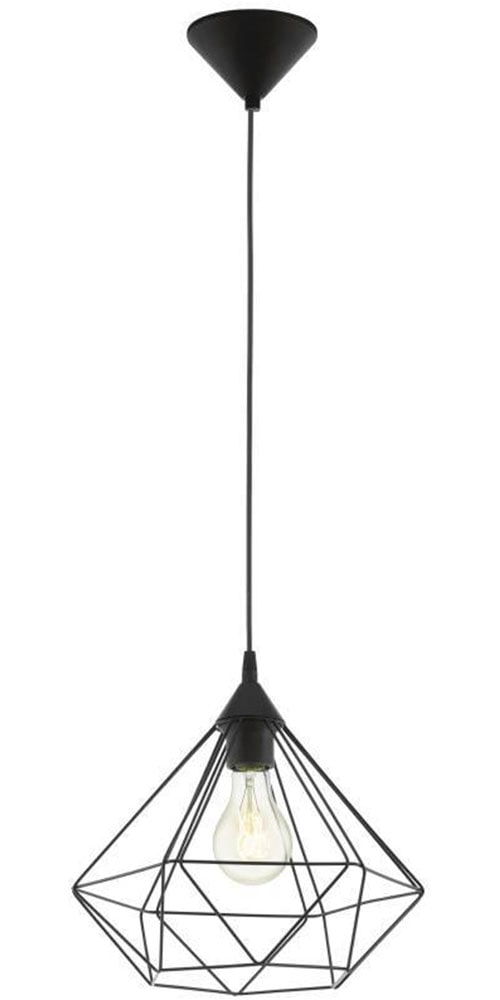 EGLO Pendelleuchte »TARBES Hängeleuchte, Pendellampe, Vintage, Retro, Stahl, schwarz E27«, 1 flammig, Leuchtmittel E27 | ohne Leuchtmittel, Wohnzimmerlampe, Esstischlampe, Drahtgeflecht, 1 flammig, 110x32,5cm