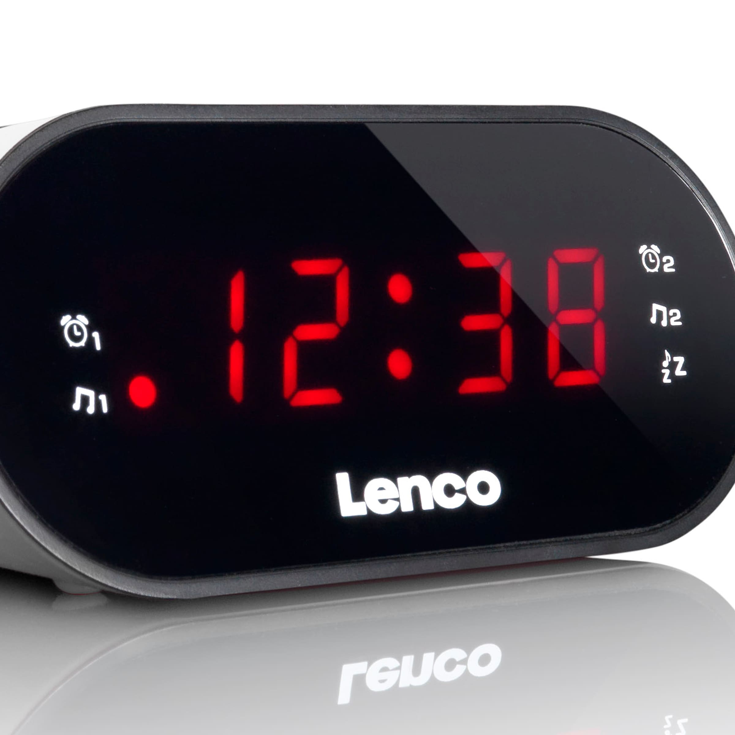 Lenco Uhrenradio »CR-07« ( FM-Tuner ) FM‑Radiowecker, kompakt, 2 Weckzeiten, Sleep‑Timer